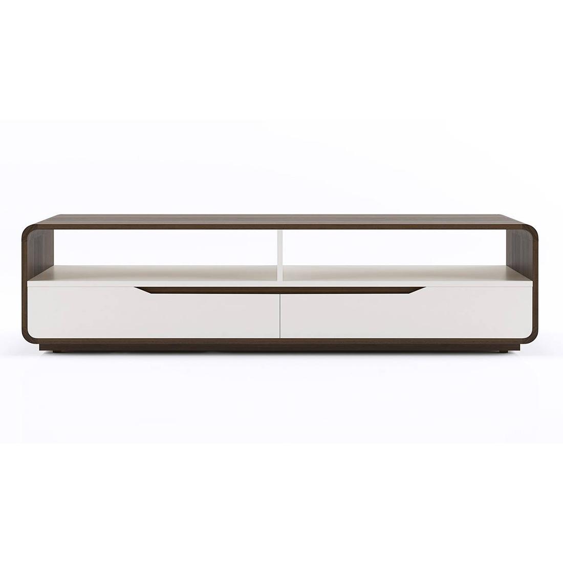 Baltoro Engineering Wood Free Standing TV Unit in White Finish