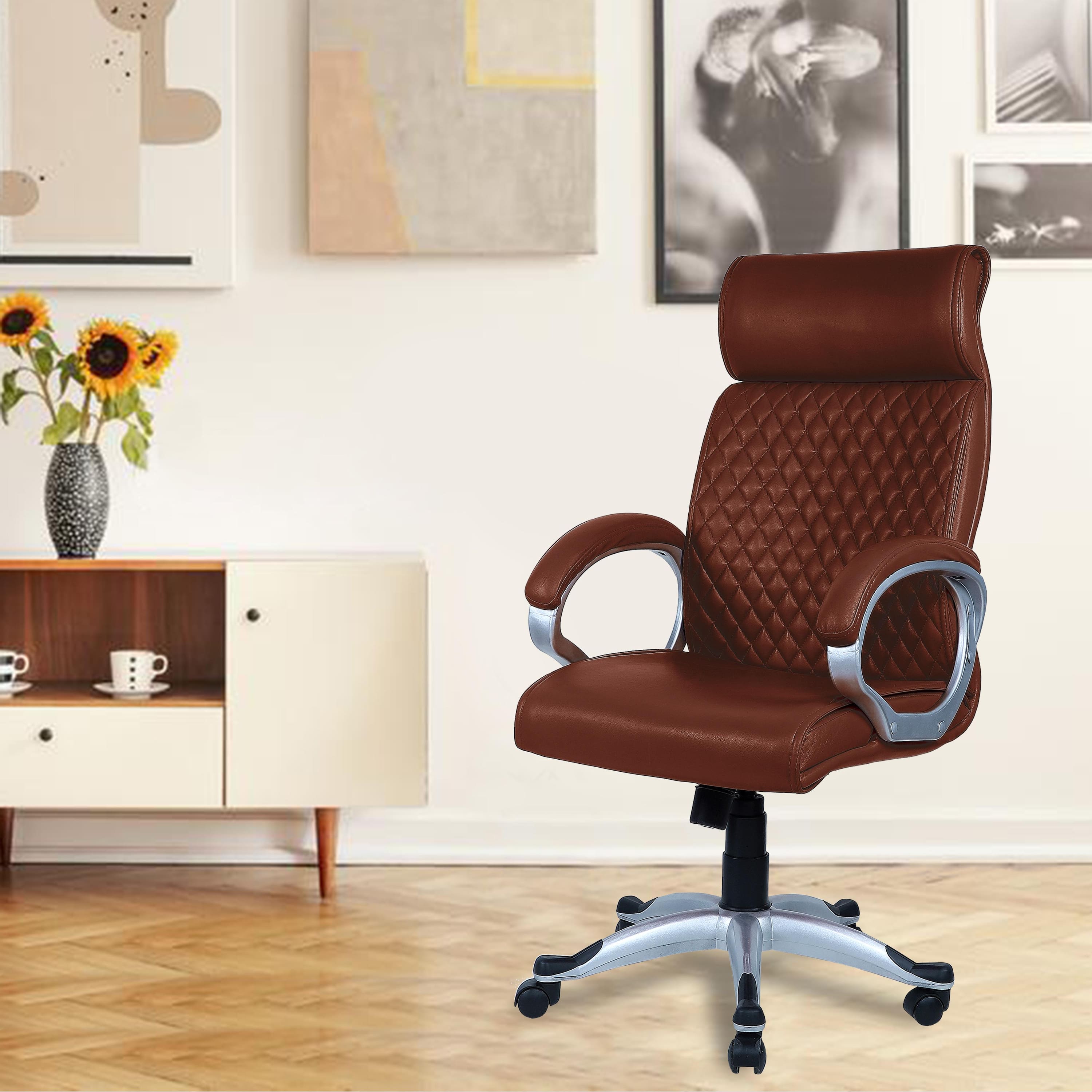 Wiwneags High Back Executive Chair in Ten Brown Colour