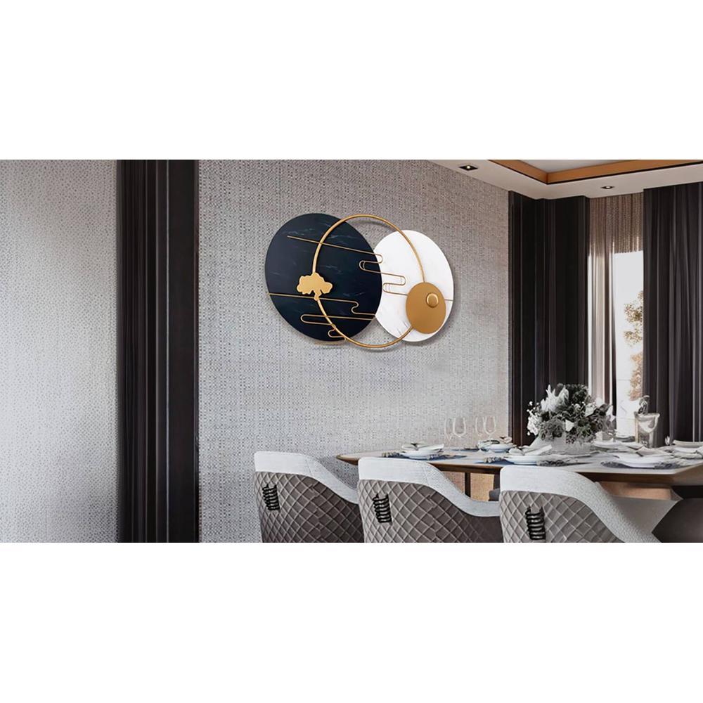 Black & White Metallic Plates Wall Art