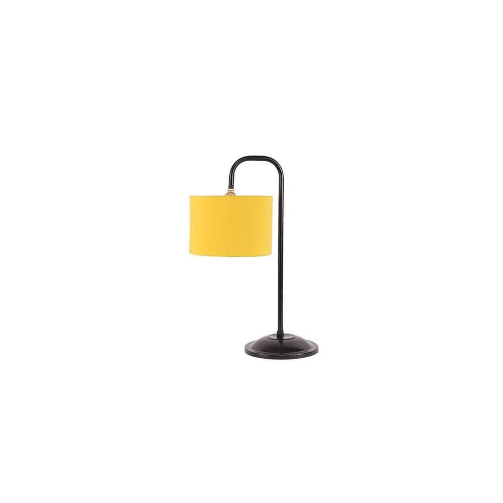 Leila Yellow cotton Shade Iron Table Lamp