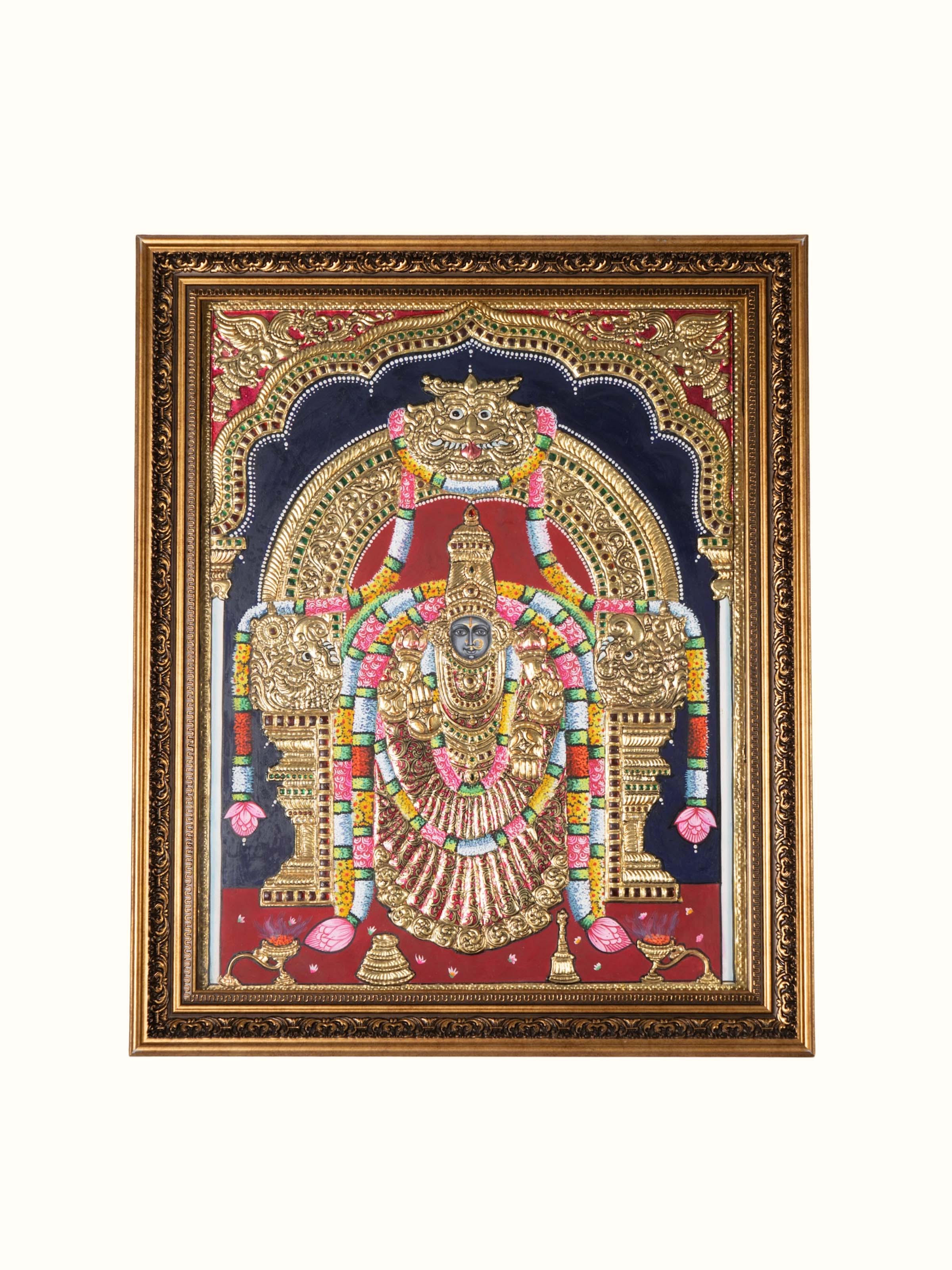 Goddess Padmavathi Thanjavur Painting