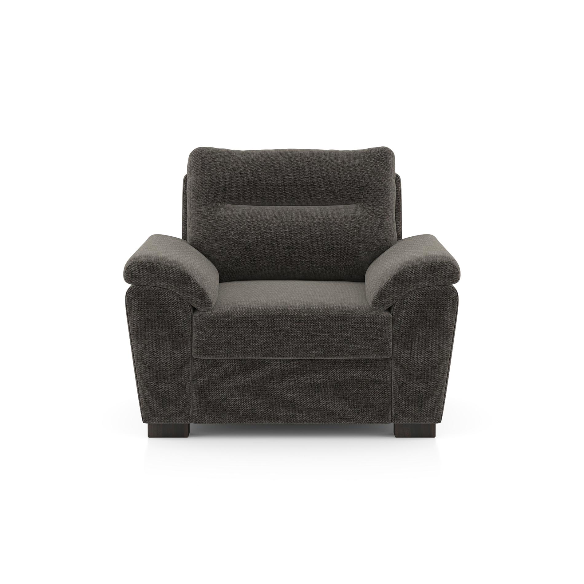 Adelaide Premium 1 Seater Fabric Sofa in Smoke Colour