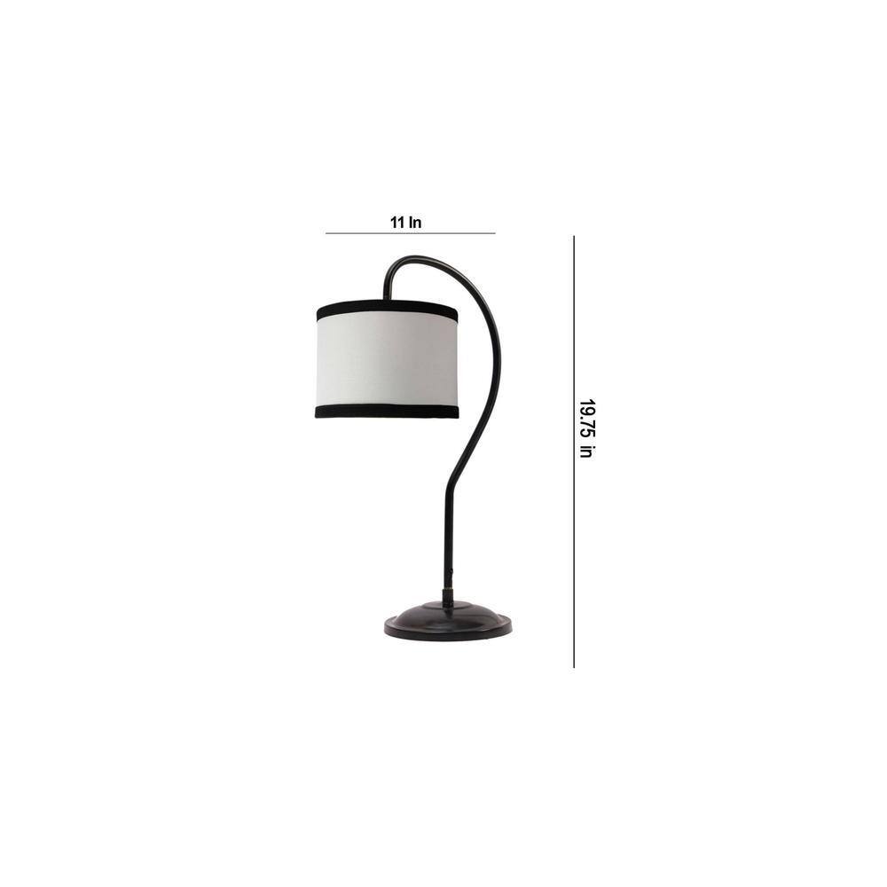 Multi cotton Curvy table lamp with Iron Base (SP07)