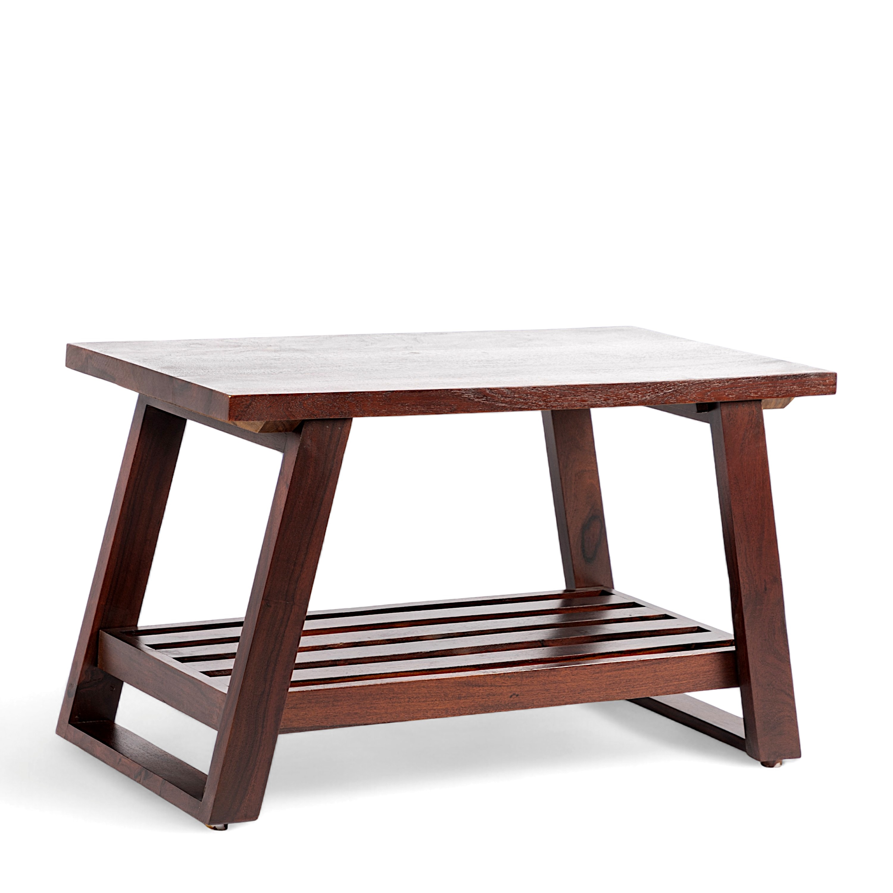 Alison Sheesham Wood Coffee Table In Walnut Finish