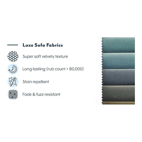 Corby Luxe 1 Seater Fabric Sofa in Fawn Velvet Colour