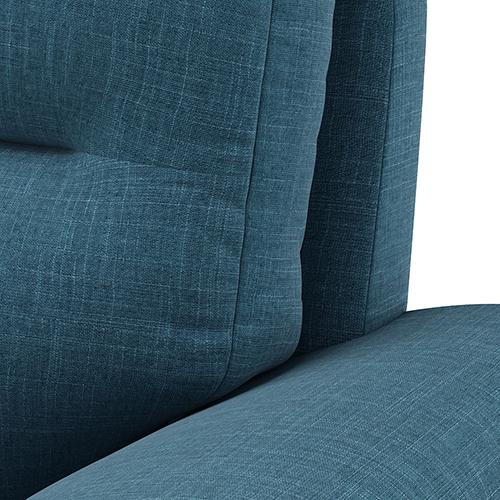 Adelaide Luxe 1 Seater Fabric Sofa in Colonial Blue Colour