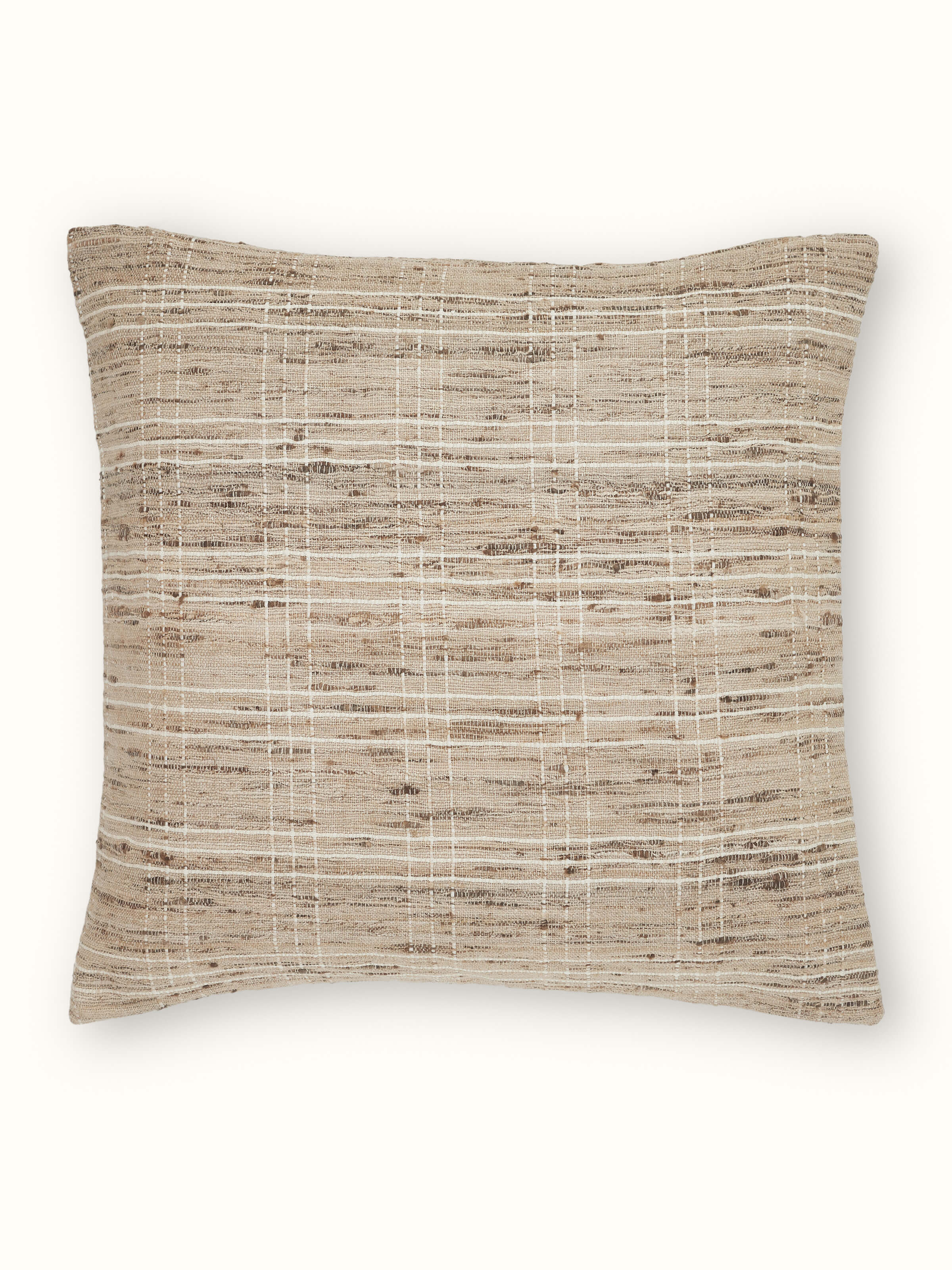 Ujjwal Light Brown Bhagalpur Silk Handloom Cushion Cover