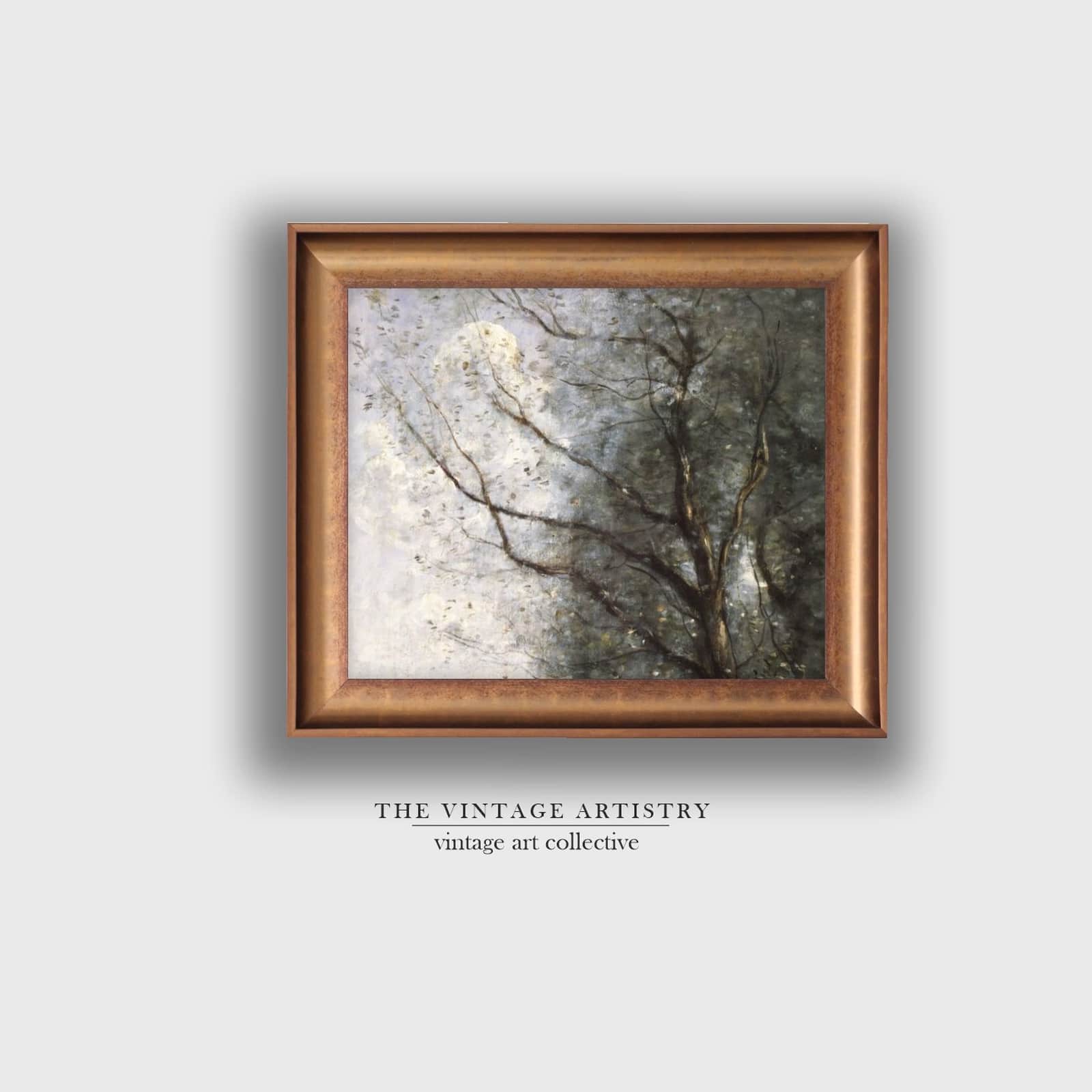 Artistry Brown Off White Trademark Tree Winter Canvas Canvas Wall Prints Set of 1 Multicolor Matte