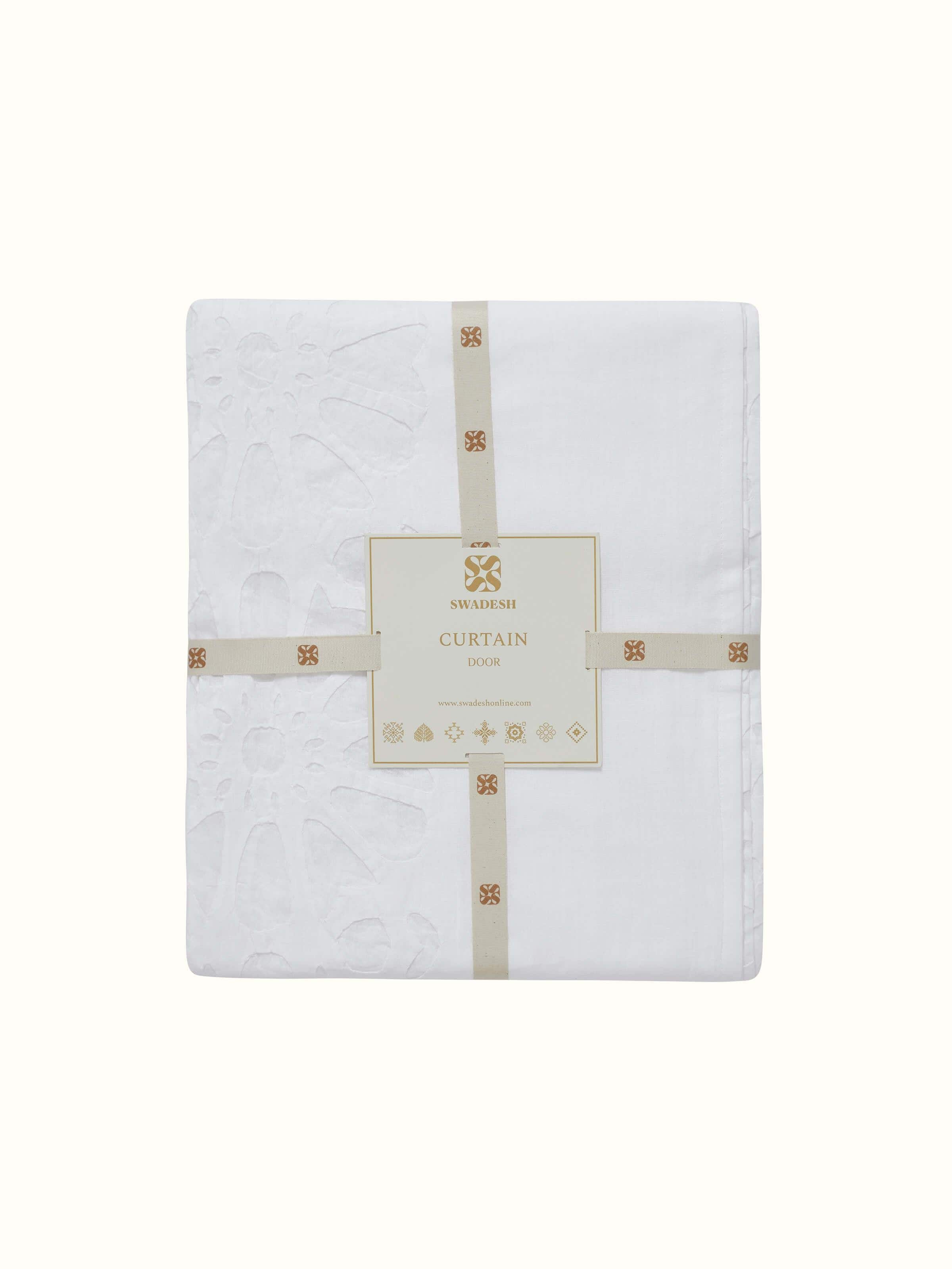 Additional detail: Full curtain drape shown from top to hem with soft pleating.