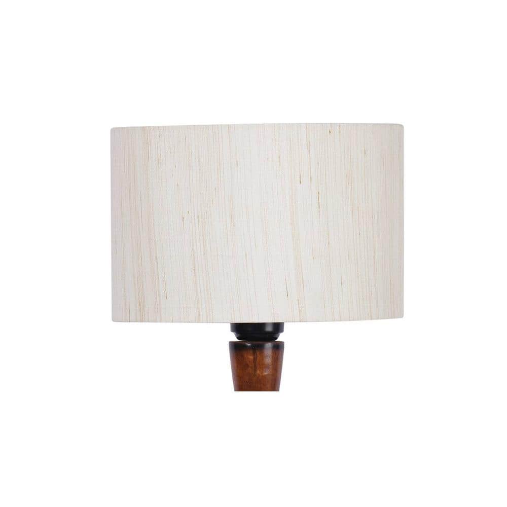 Brandy Brown Cotton Shade Floor Lamp