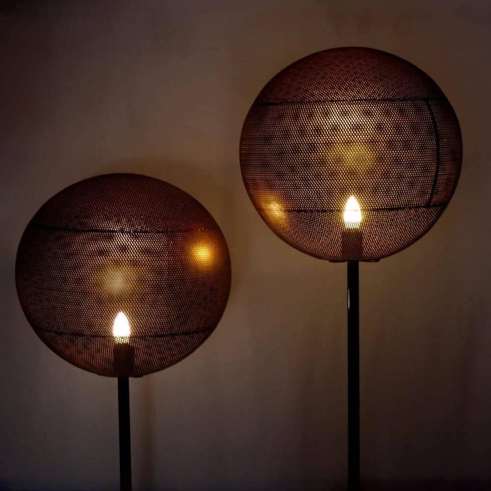 Globe iron floor lamp