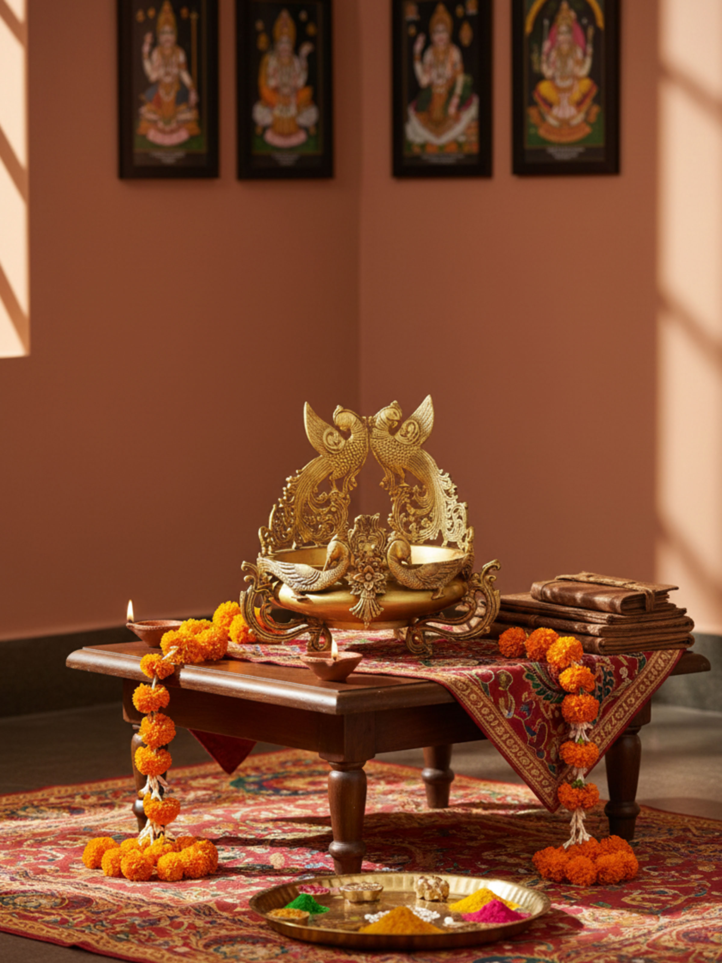 Lifestyle view of Aakriti Brass Urli