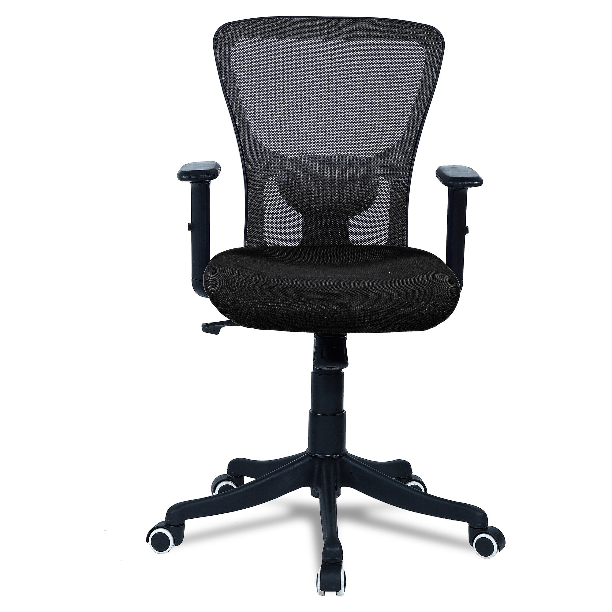 Peacifice Mid Back Ergonomic Chair in Black Colour