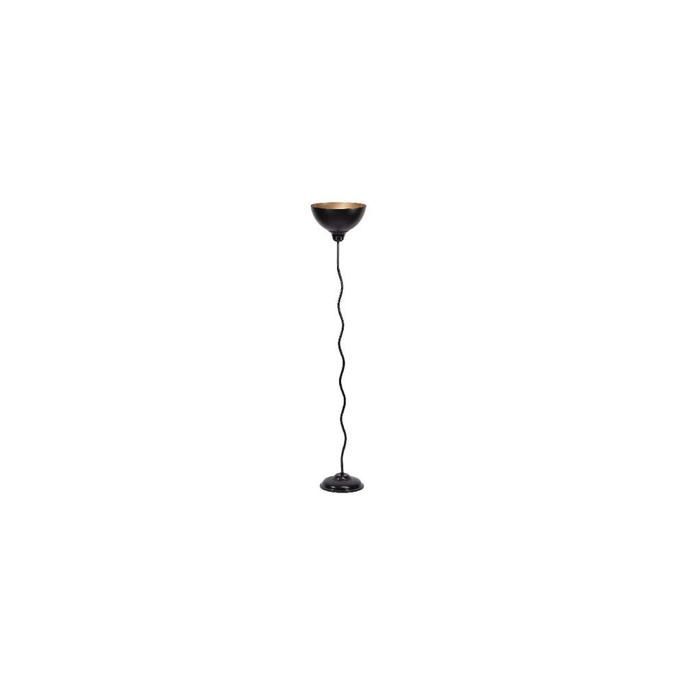 Darren Black Metal Floor Lamp with Black Iron Base