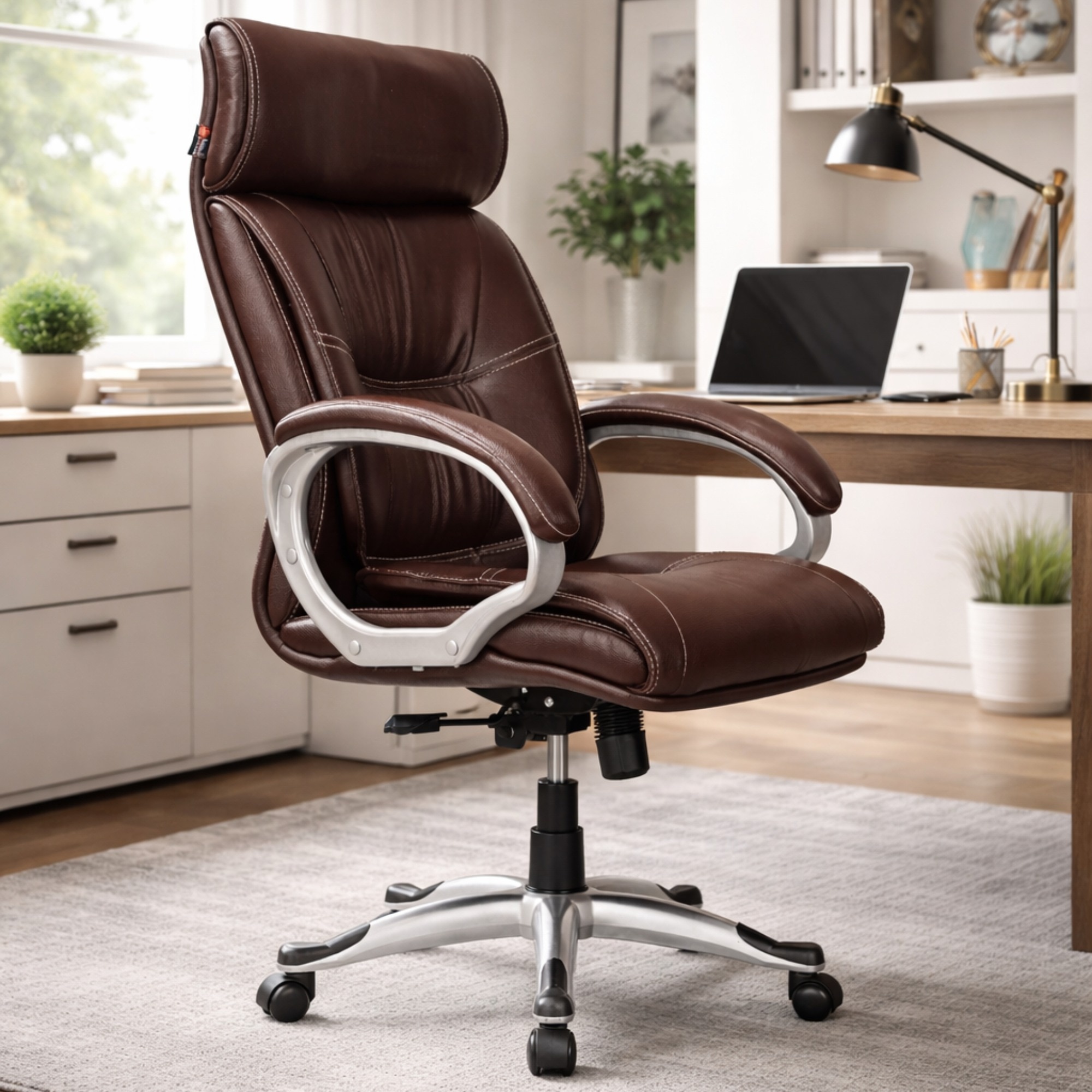 Adiko High Back Exceutive Chair In Brown - Adiko Systems