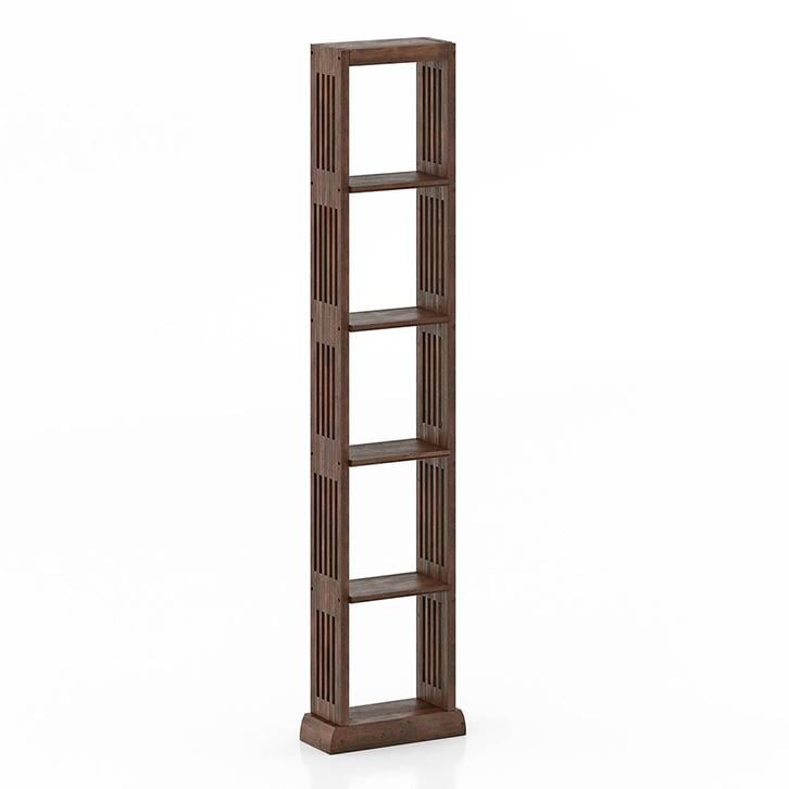 Babylon Solid Wood Bookshelf in Walnut Finish