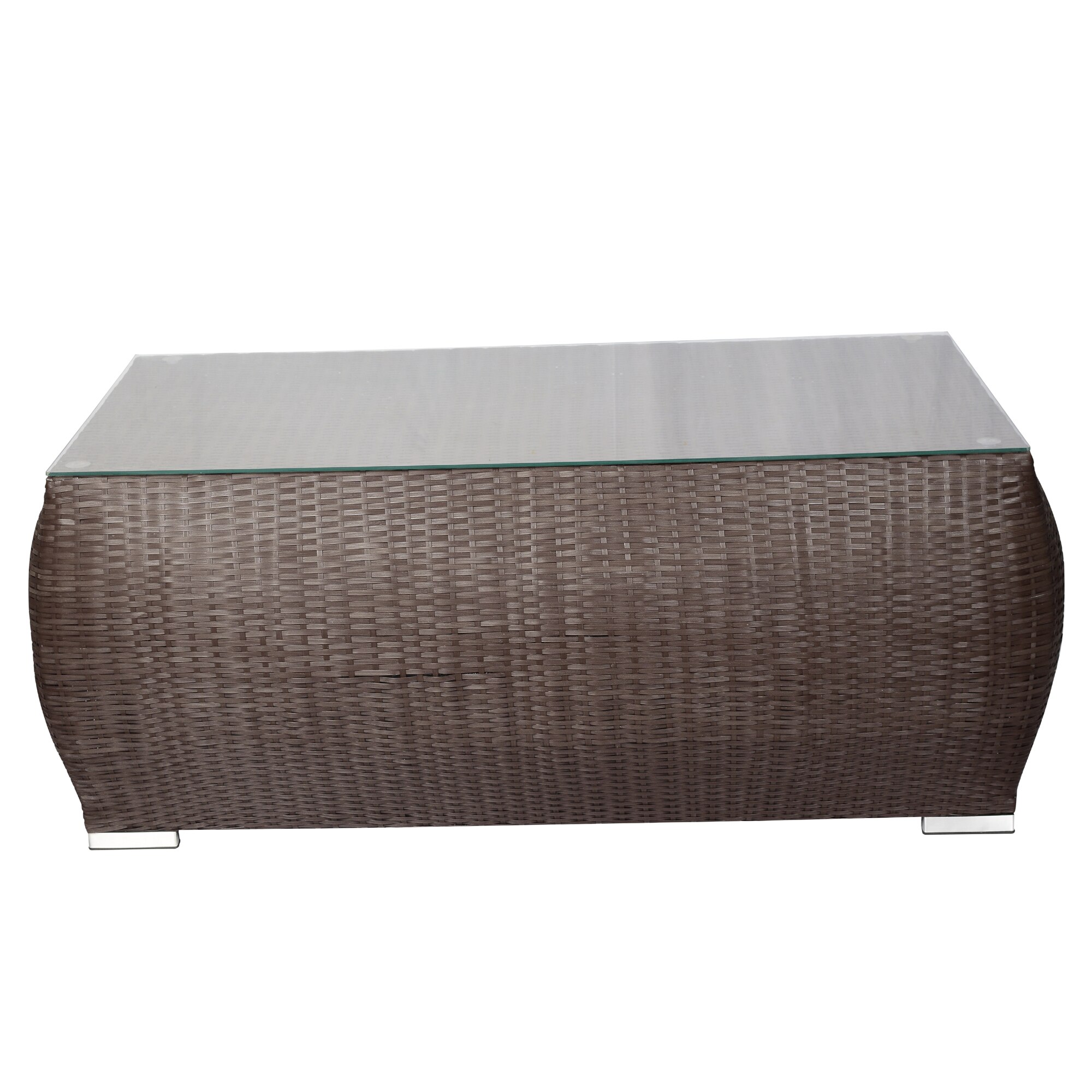 Nantes 3+1+1 Seater Wicker Sofa Set in Brown Colour