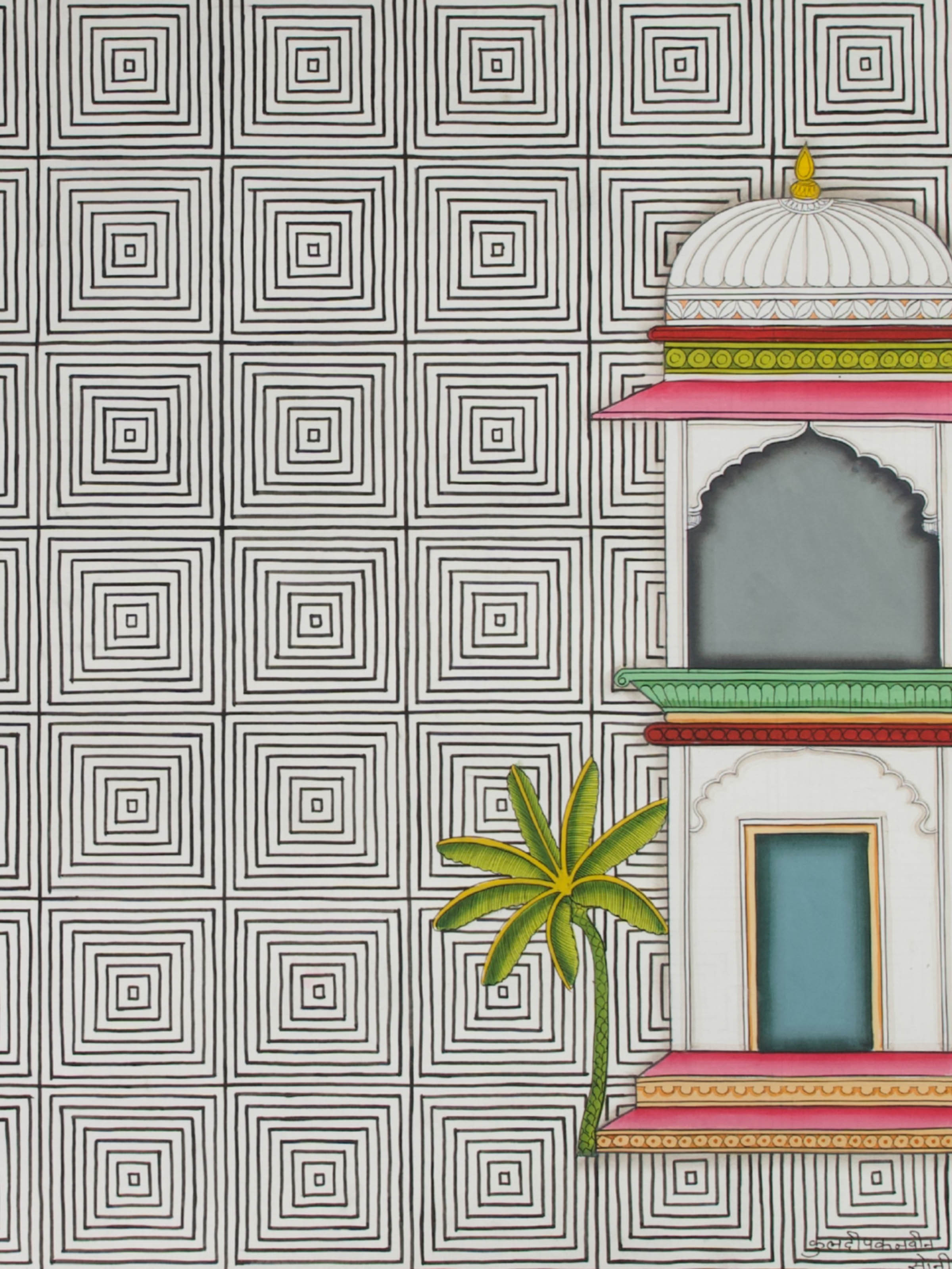 Canopy Geometric Illusion Pichwai Painting
