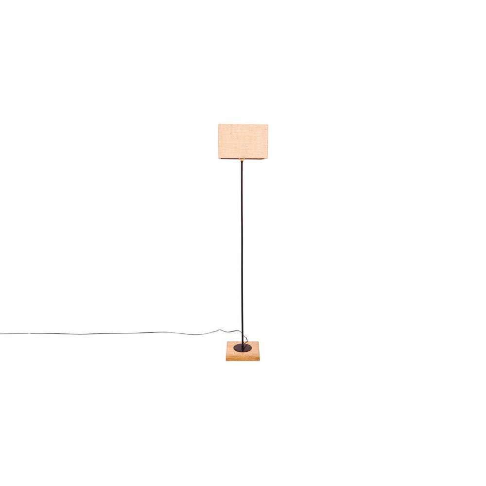 Earvin Beige Cotton Shade Floor Lamp