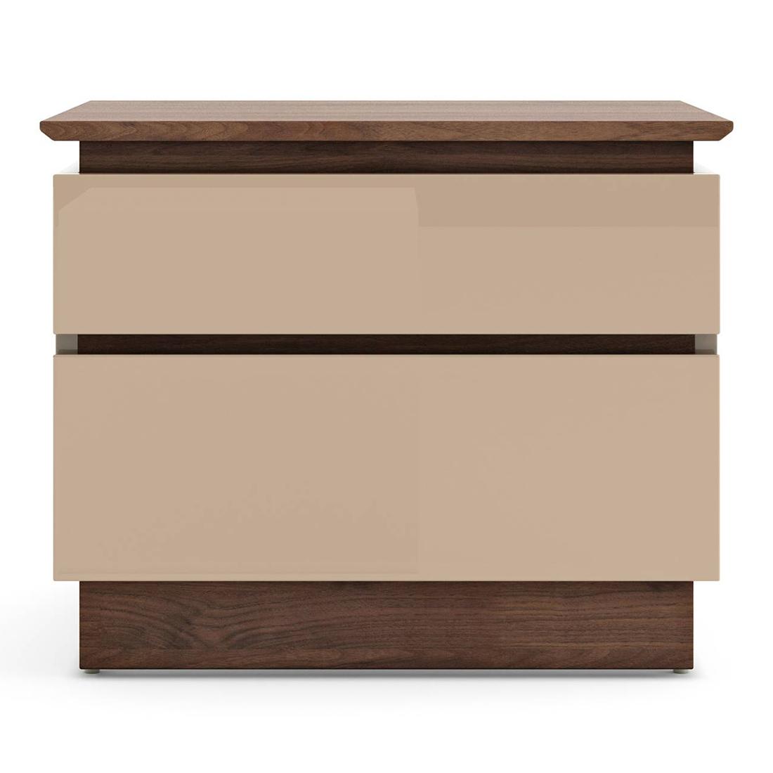 Sydney Bedside Table in Beige High Gloss Finish