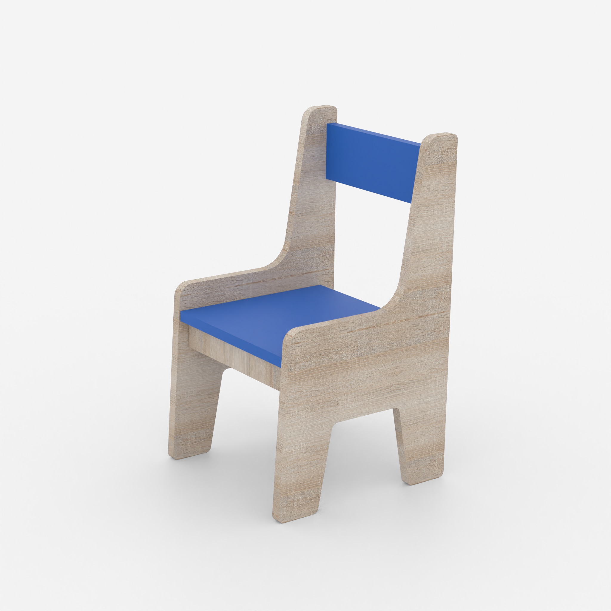 Topolino Toddler Activity Chair in Oak and Blue