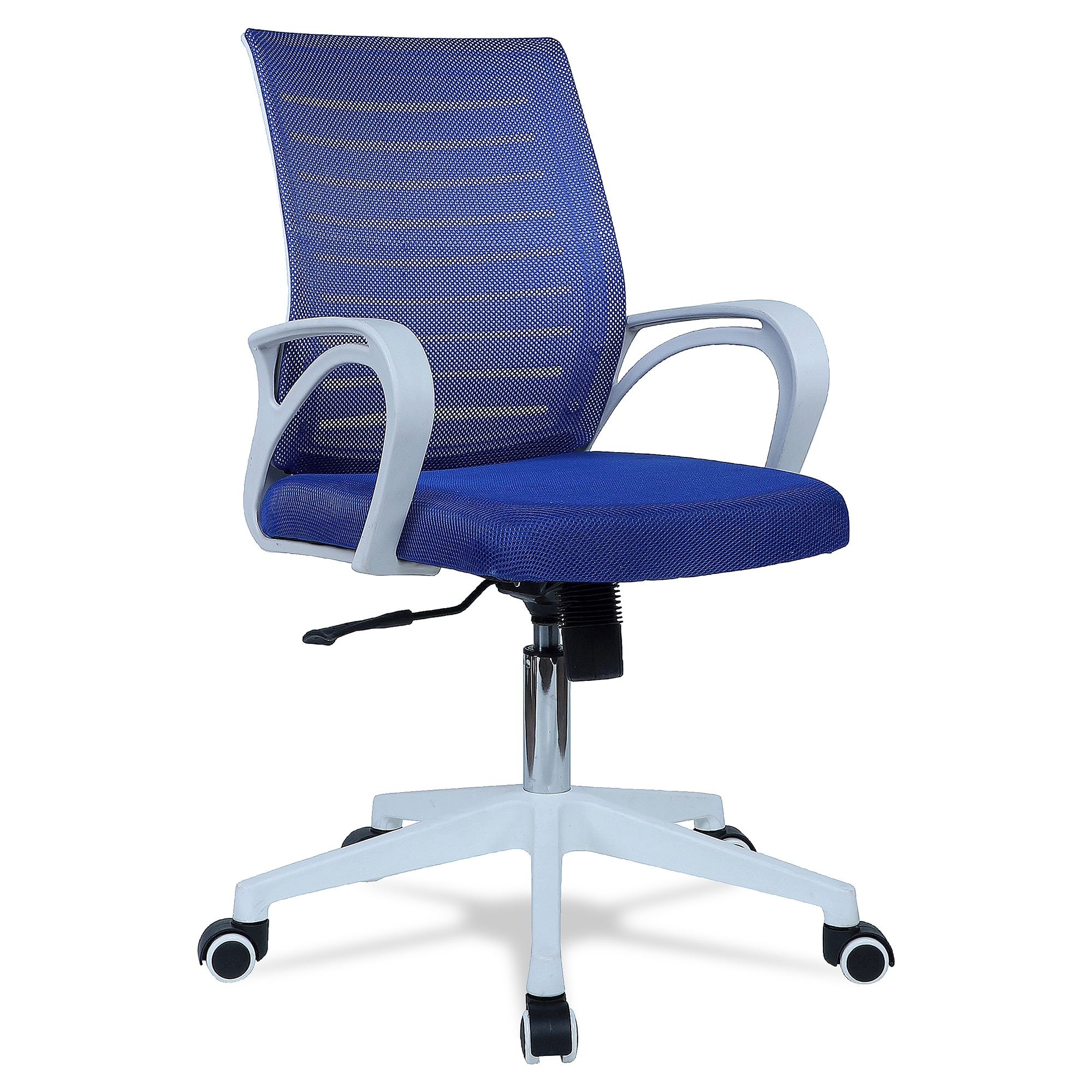 Mmarveal Mid Back Ergonomic Chair in Blue Colour