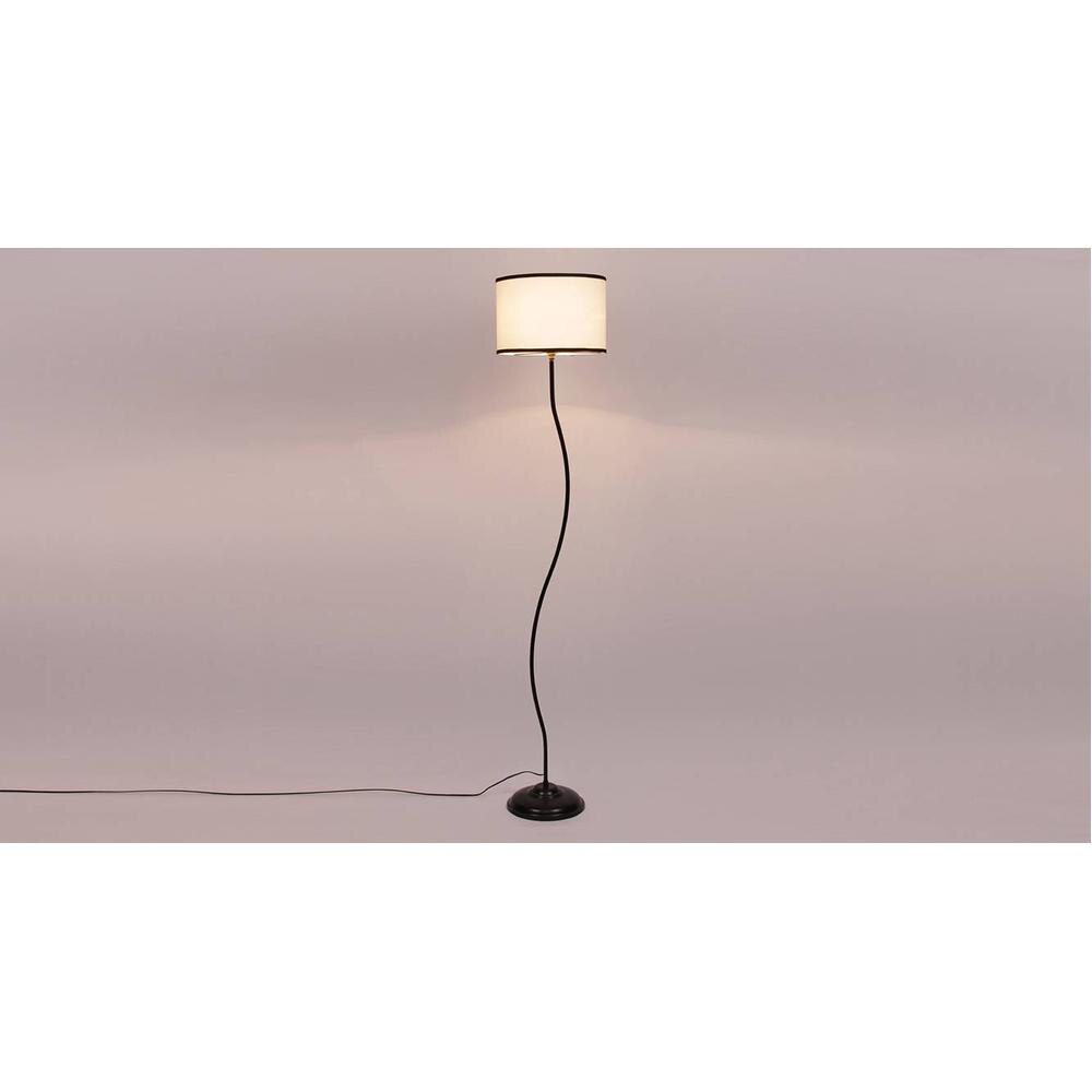 Deven Multicolour Cotton Shade Floor Lamp