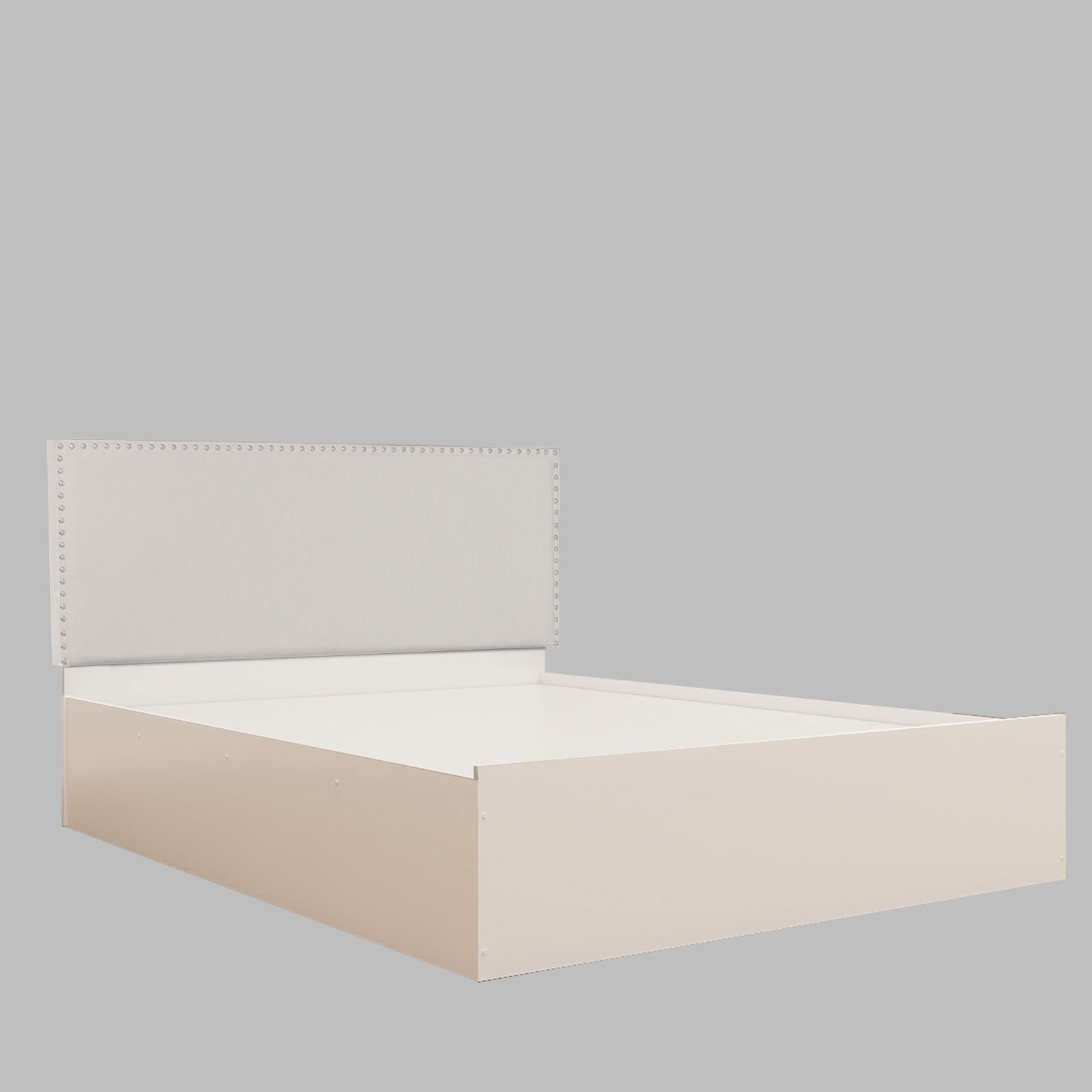 Yama Bed With Premium Leatherette Fabric Box and Half Hydraulic Storage - Queen Bed