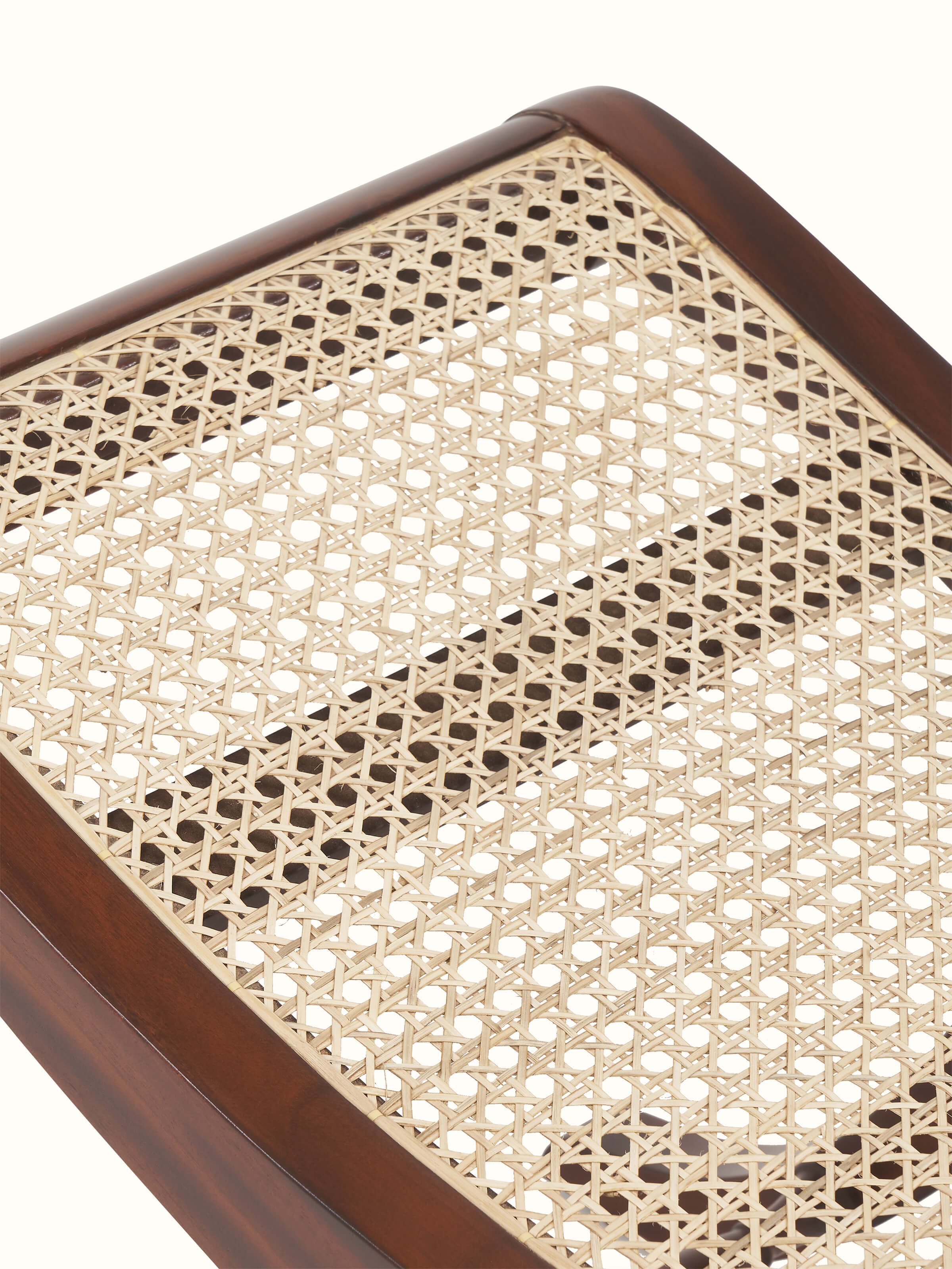 Mahagony Wood & Cane Bench