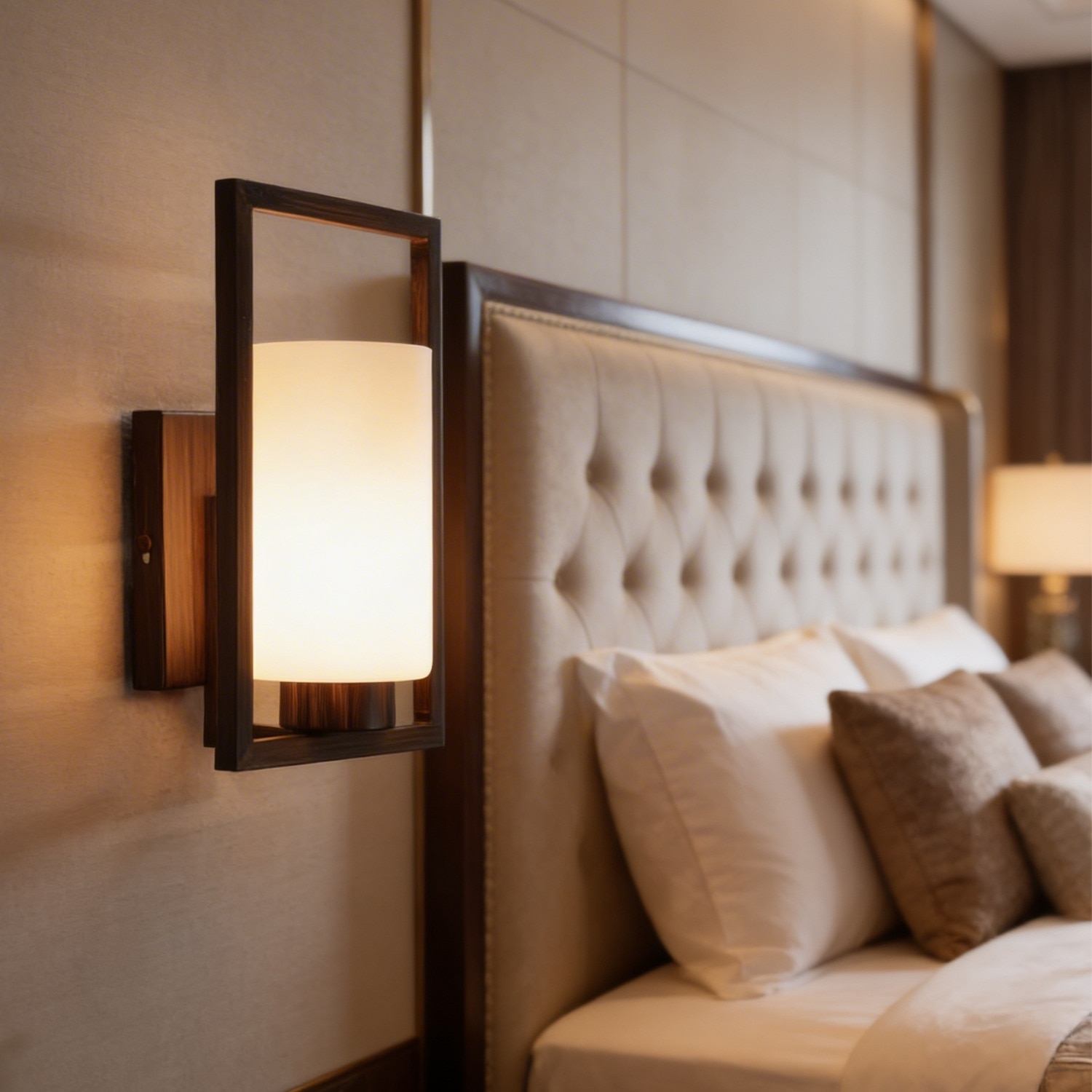 Eliante Modern Wall Lights Mild Steel & Glass Material Dark Wood & White Finish - Eliante