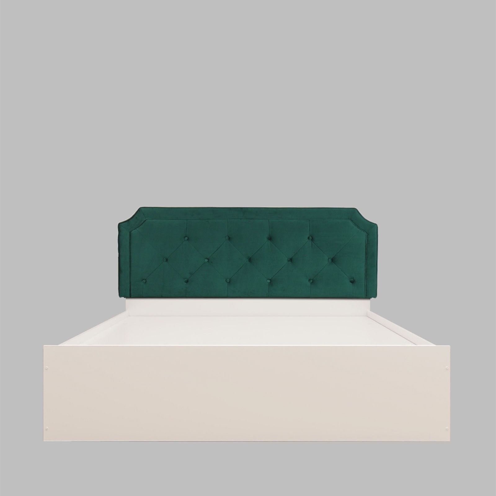 Citta Bed With Premium Leatherette Fabric Box and Half Hydraulic Storage - Queen Bed