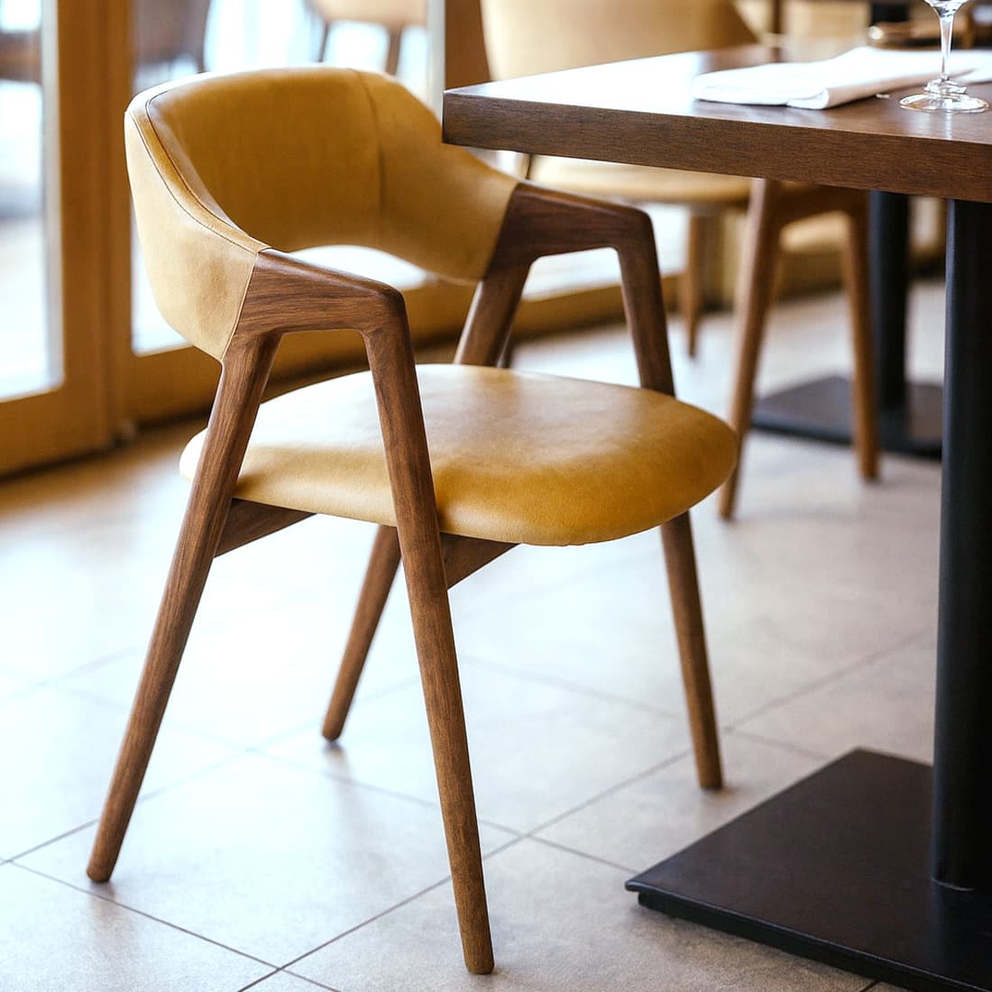 Tashi Upholstered Back Dining Chair Style 1 - HomeDfy