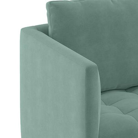 Florence Luxe 2 Seater Fabric Sofa in Dusty Turquoise Velvet Colour