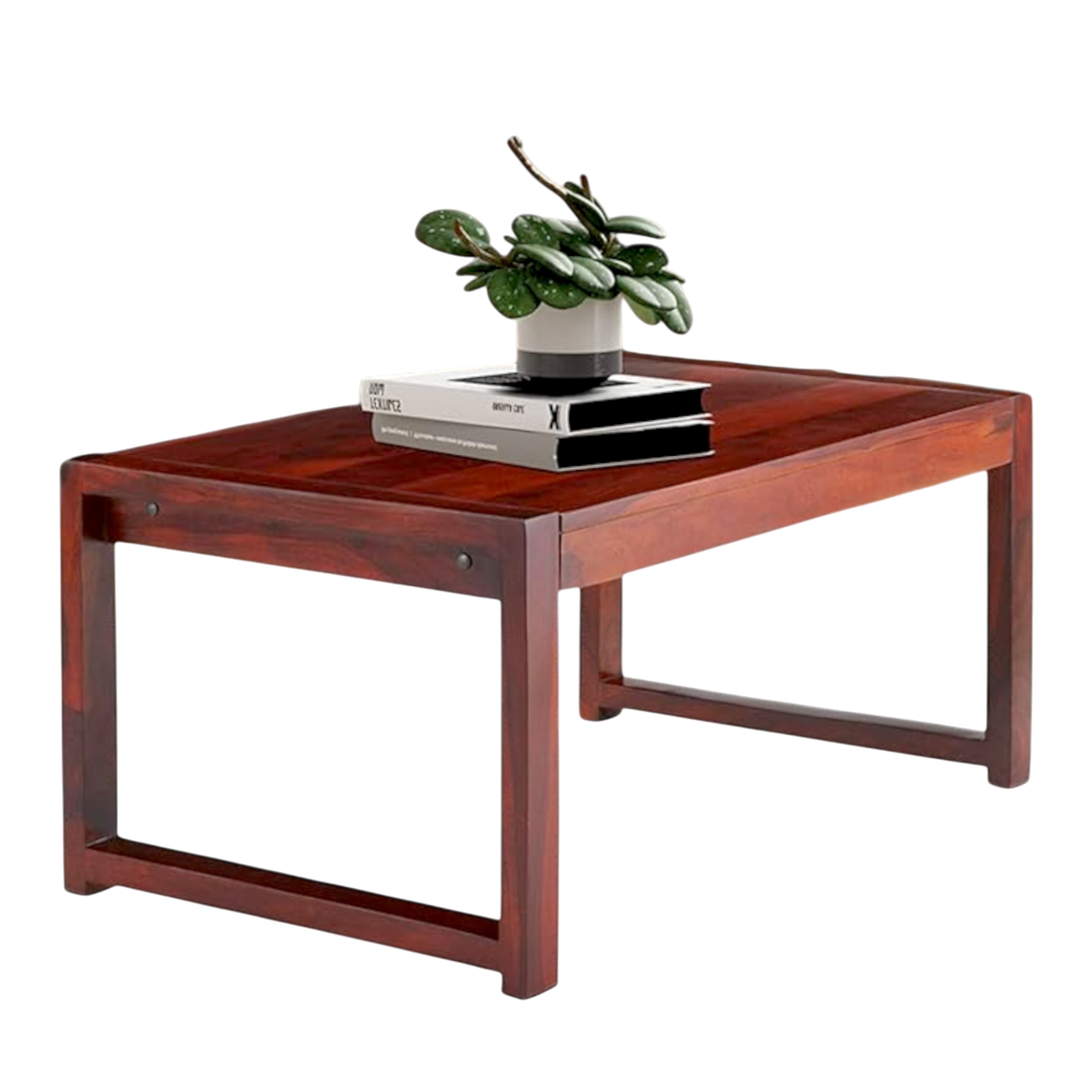 Hamstreet Sheesham Wood Contemporary Rectangle Coffee Table In Honey Finish