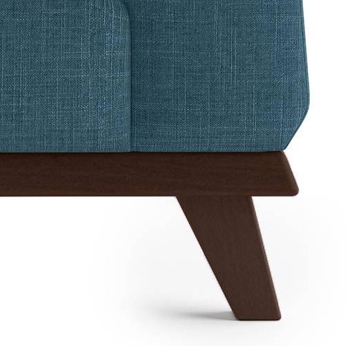 Granada Luxe 1 Seater Fabric Sofa in Colonial Blue Colour