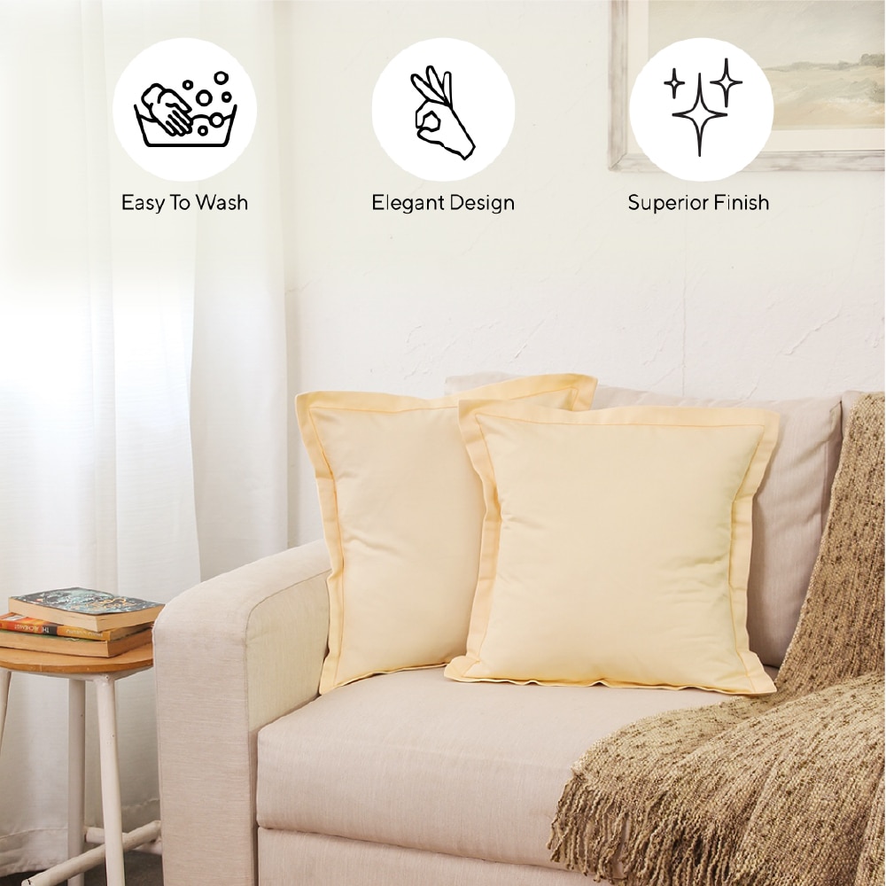 Ginger Set Of 2 Cushion Covers With Beige Colour