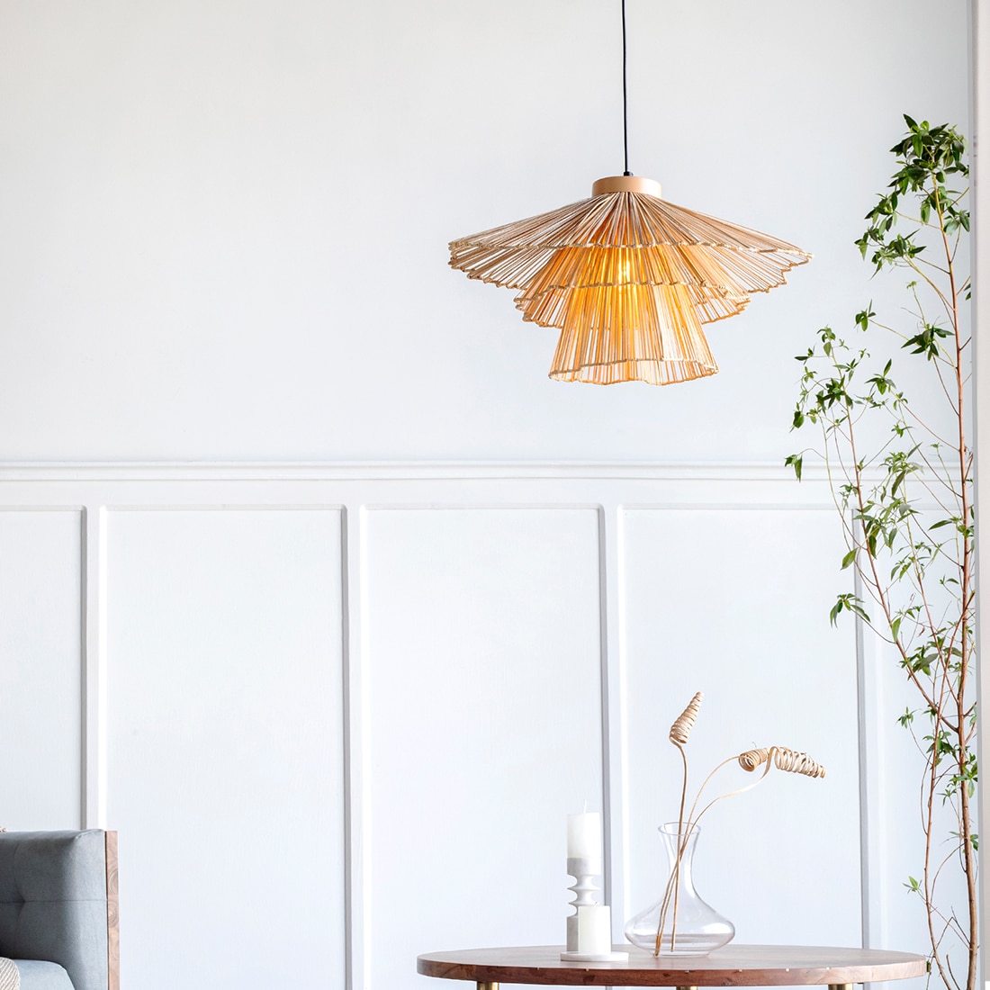 Klimt Cane Hanging Lamp Big - Orange Tree