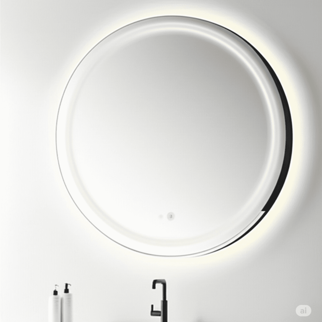 Round LED  Mirror with Lights Dimmable Vanity Mirror