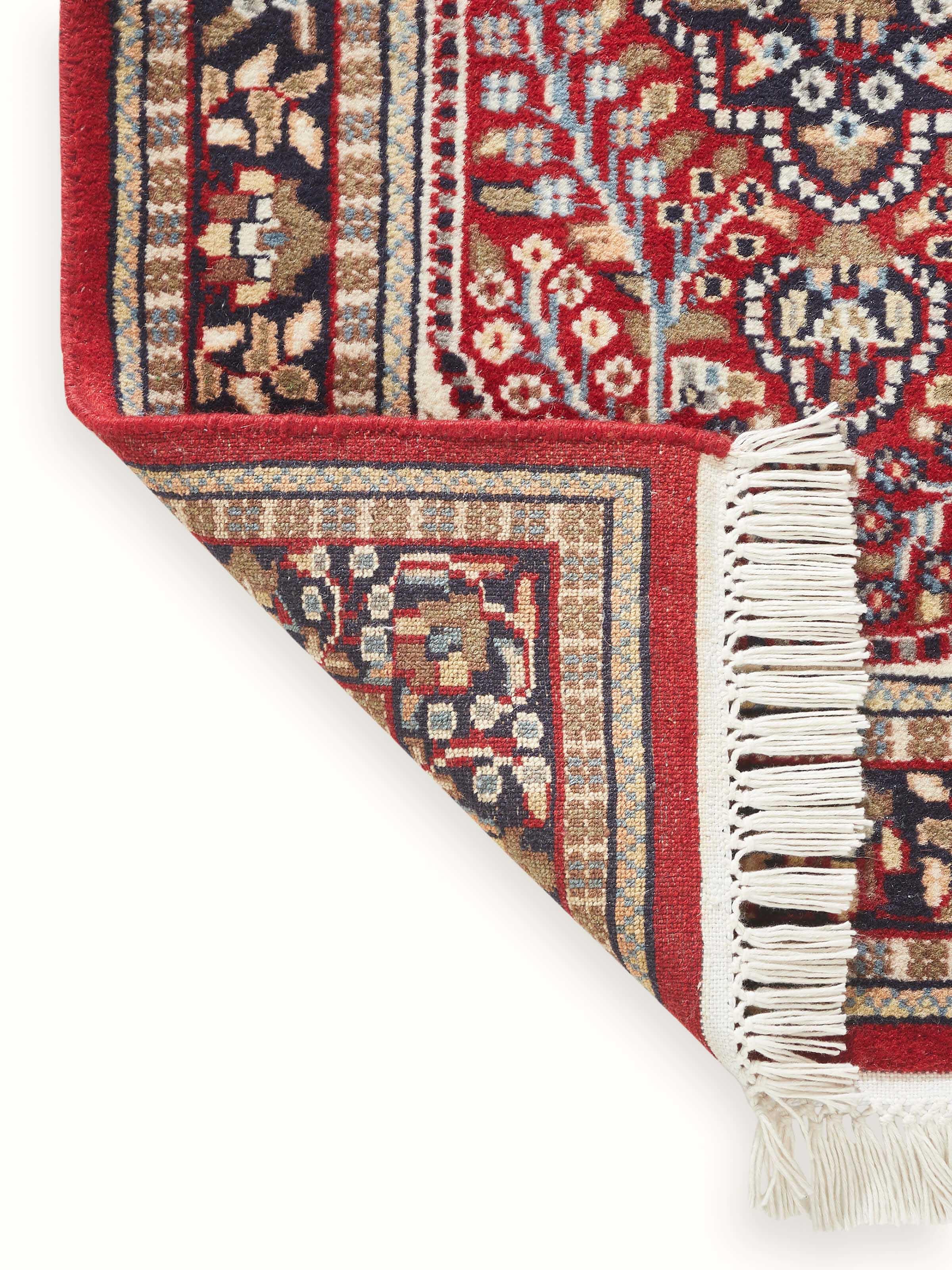 Traditional Persian Red Tabriz Gwalior Wool Hand-Knotted Carpet