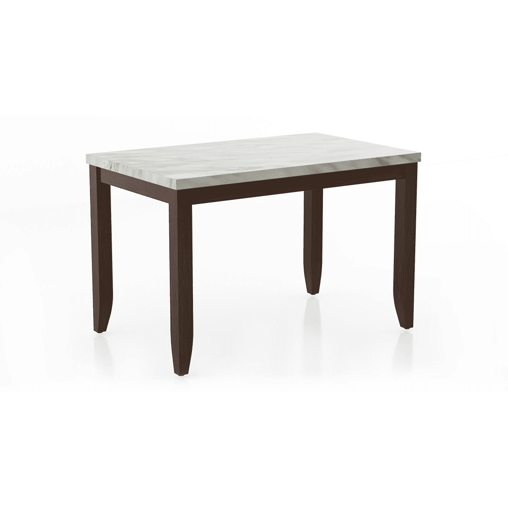 Matteo Stone 4 Seater Dining Table In Dark Walnut Finish