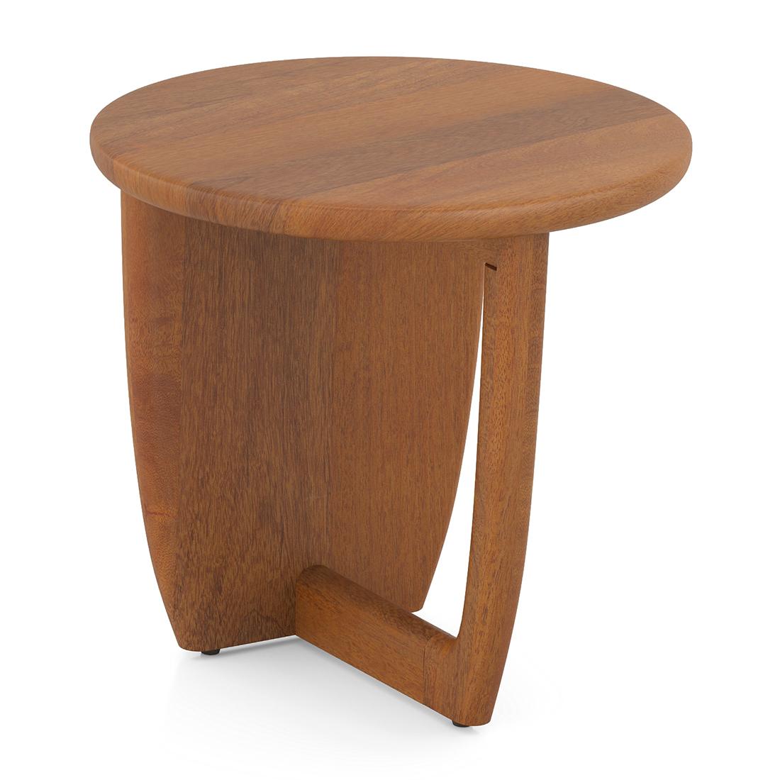 Kaya Side Table In Amber Walnut Finish