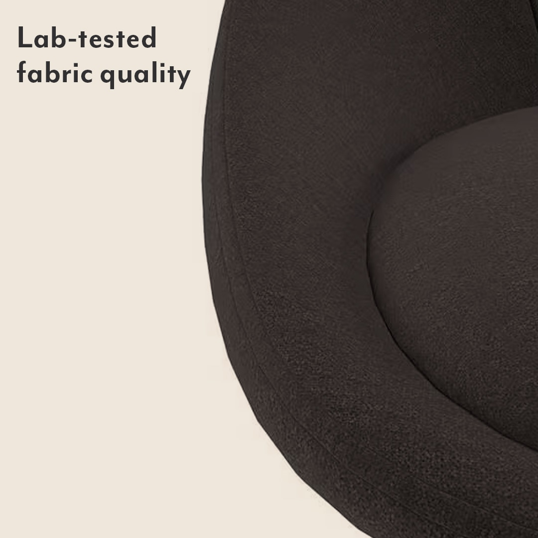 Doris Fabric Accent Chair in Dark Grey Colour