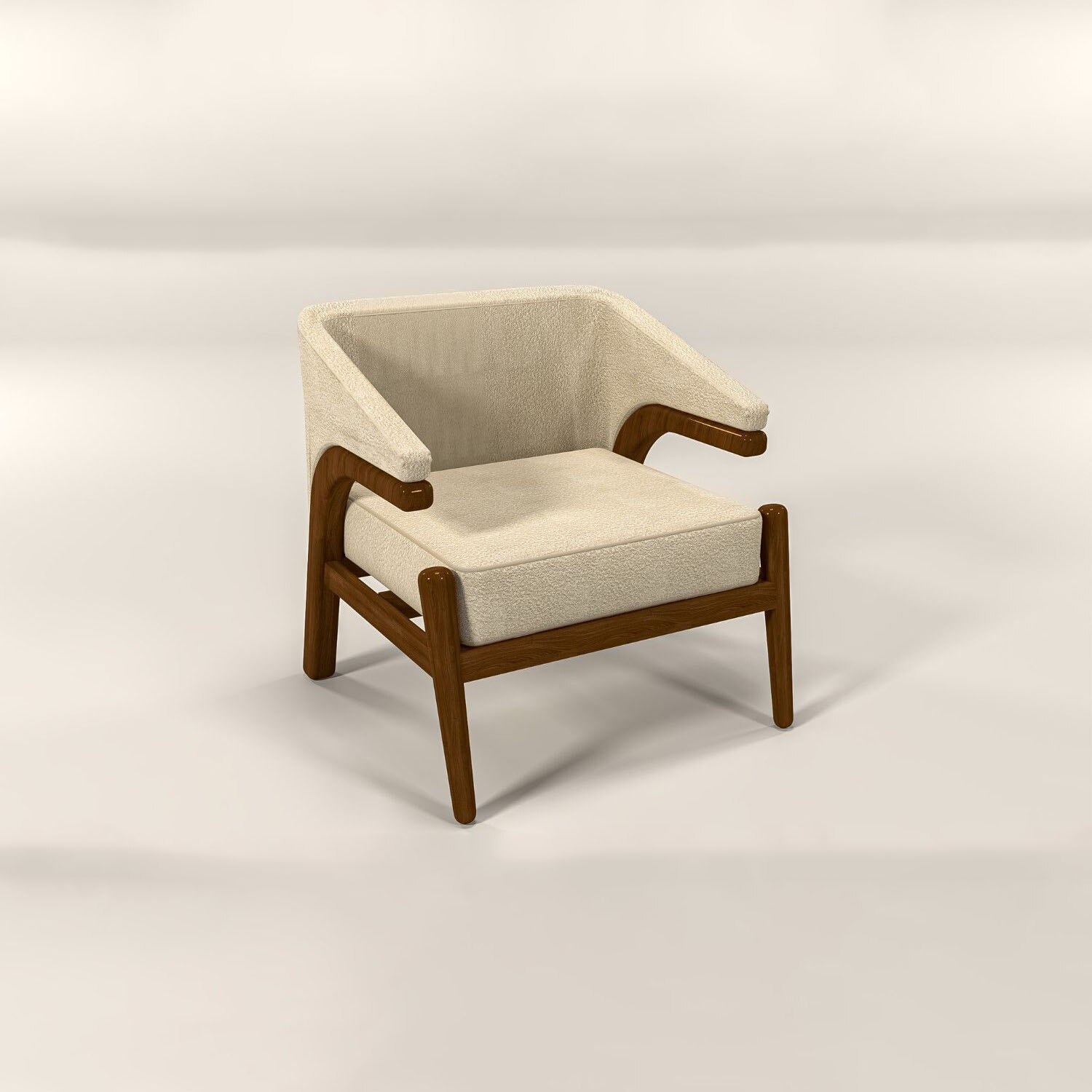 Contemporary Premium Minimalist Fabric Sofa (Colour: Beige, Seater: 2+1+1)