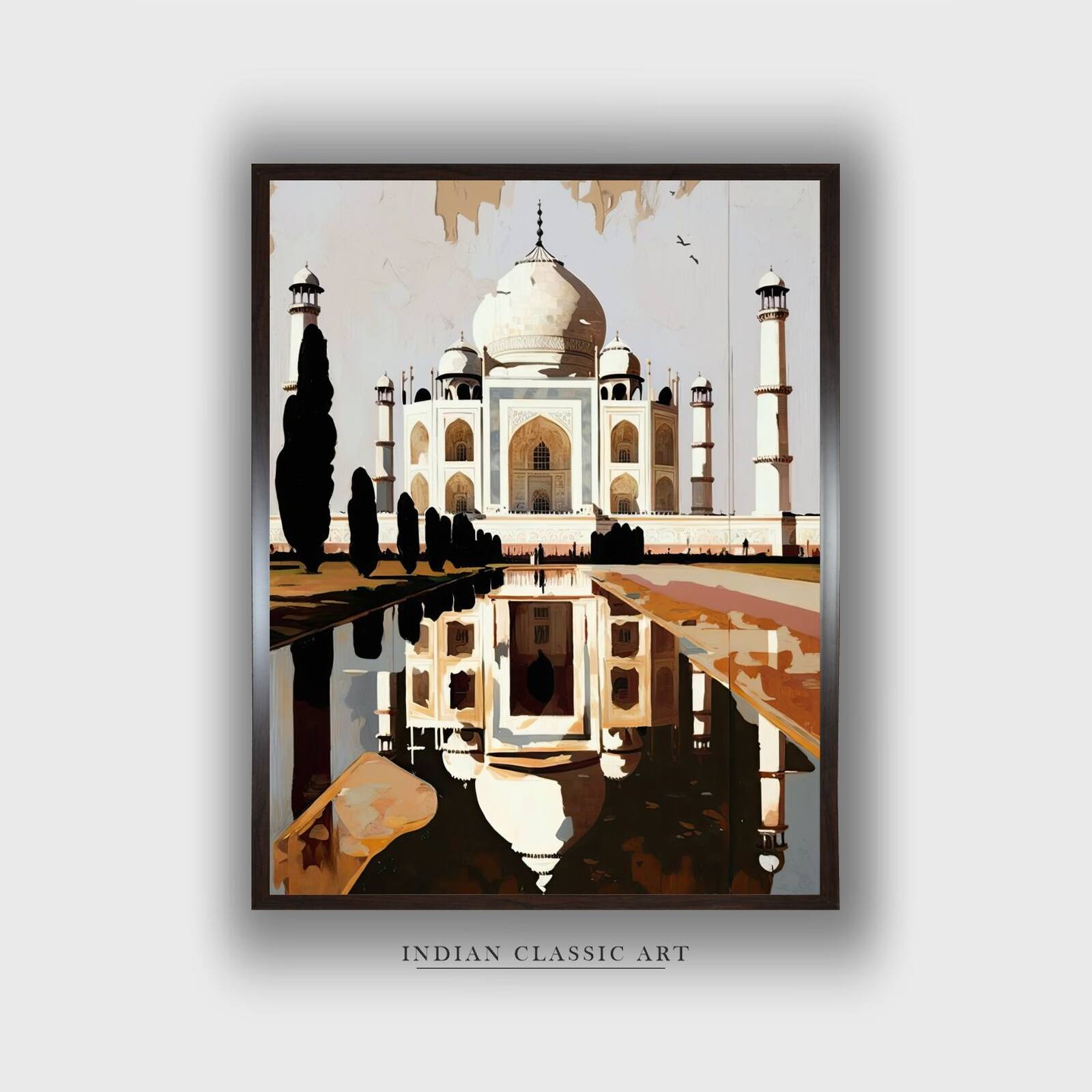 Taj Mahal Canvas Wall Prints Canvas Wall Prints Set of 1 Multicolor Matte