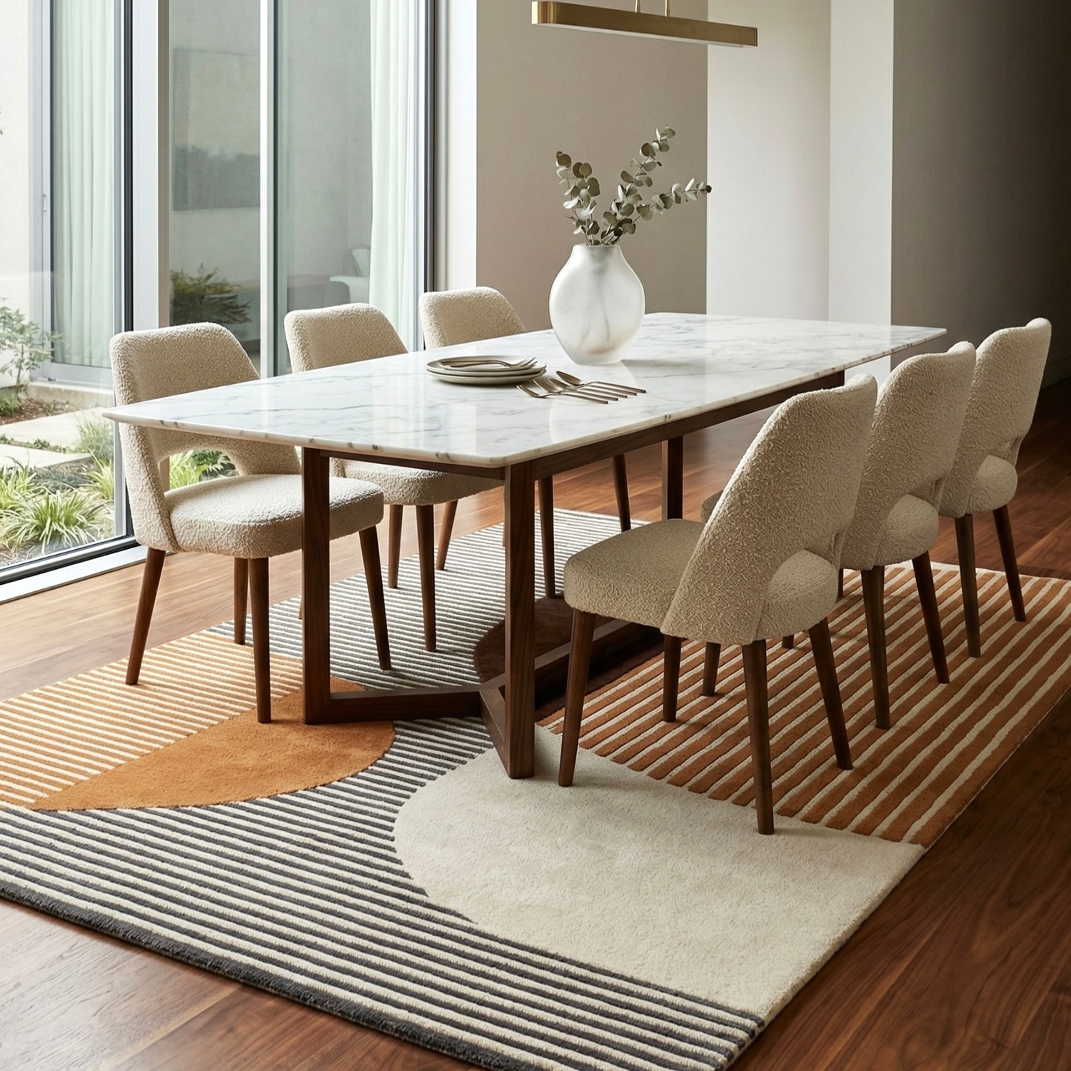 Presto Gold Geometric Hand Tufted Wool Carpet 4X6 Feet - Presto