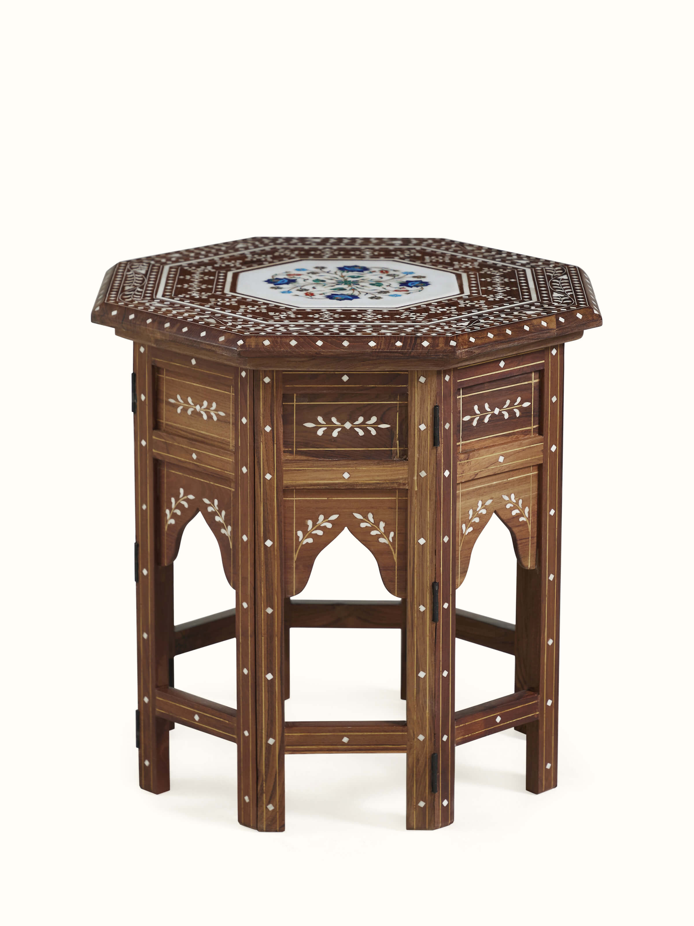 Front view of Pacchikari Teak Wood End & Side Table