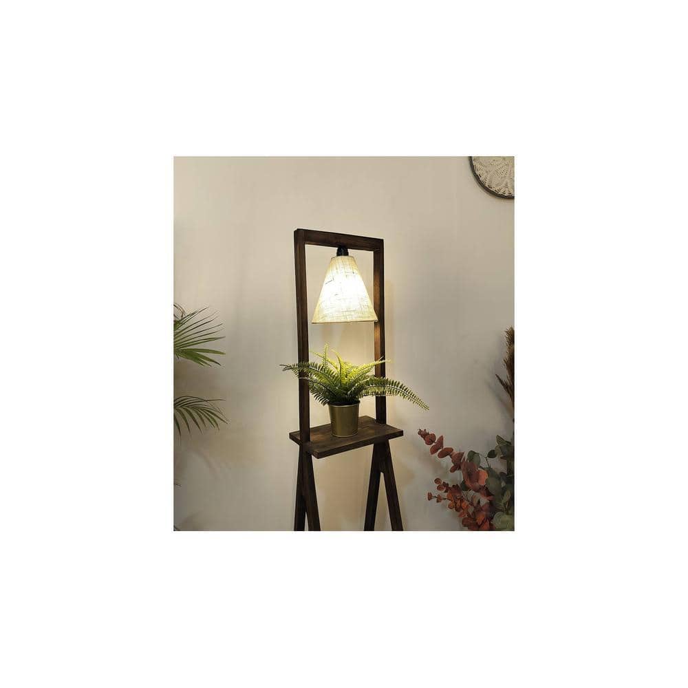 Euphoria Beige Jute Floor Lamp with Beige Jute Base