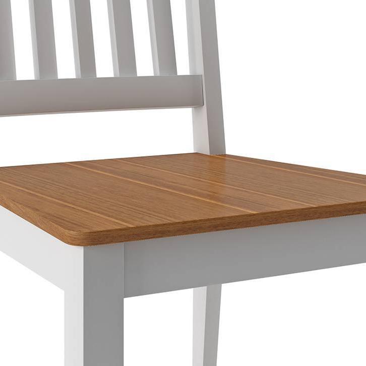 Diner Solid Wood Dining Chair Set Of 2 In Golden Oak Finish