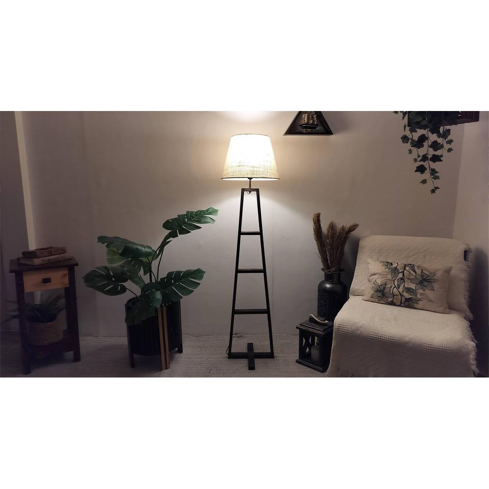 Salita Beige Jute Floor Lamp with Beige Jute Base