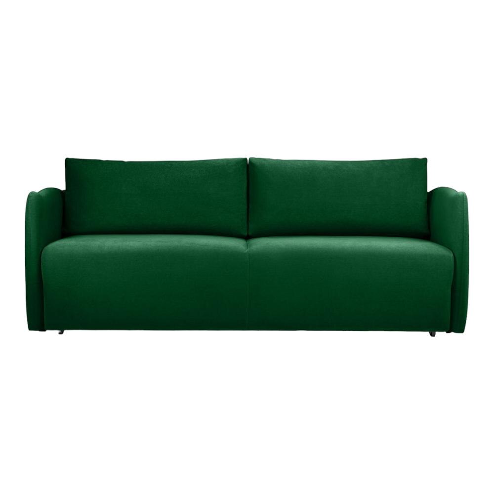 Vantella 3 Seater Fold Out Sofa Cum Bed In Green Colour